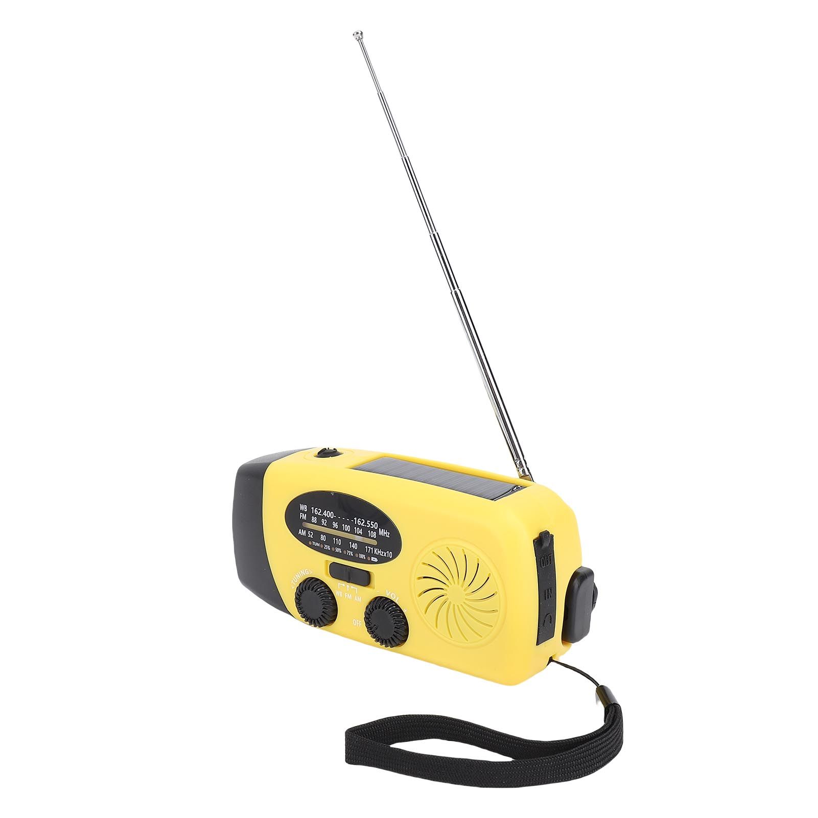 Solar Emergency Hand Crank Weather Radio LED Lighting SOS Alarm Portable Power view 9
