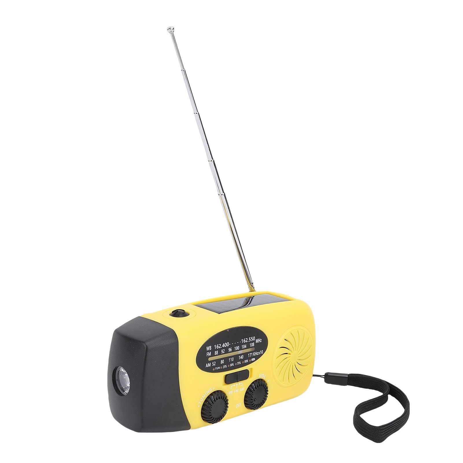 Solar Emergency Hand Crank Weather Radio LED Lighting SOS Alarm Portable Power view 10