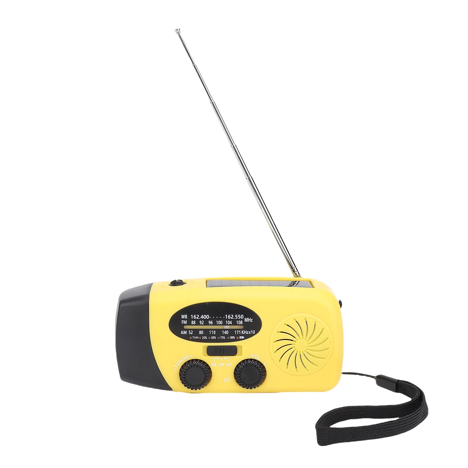 Solar Emergency Hand Crank Weather Radio LED Lighting SOS Alarm Portable Power view 11