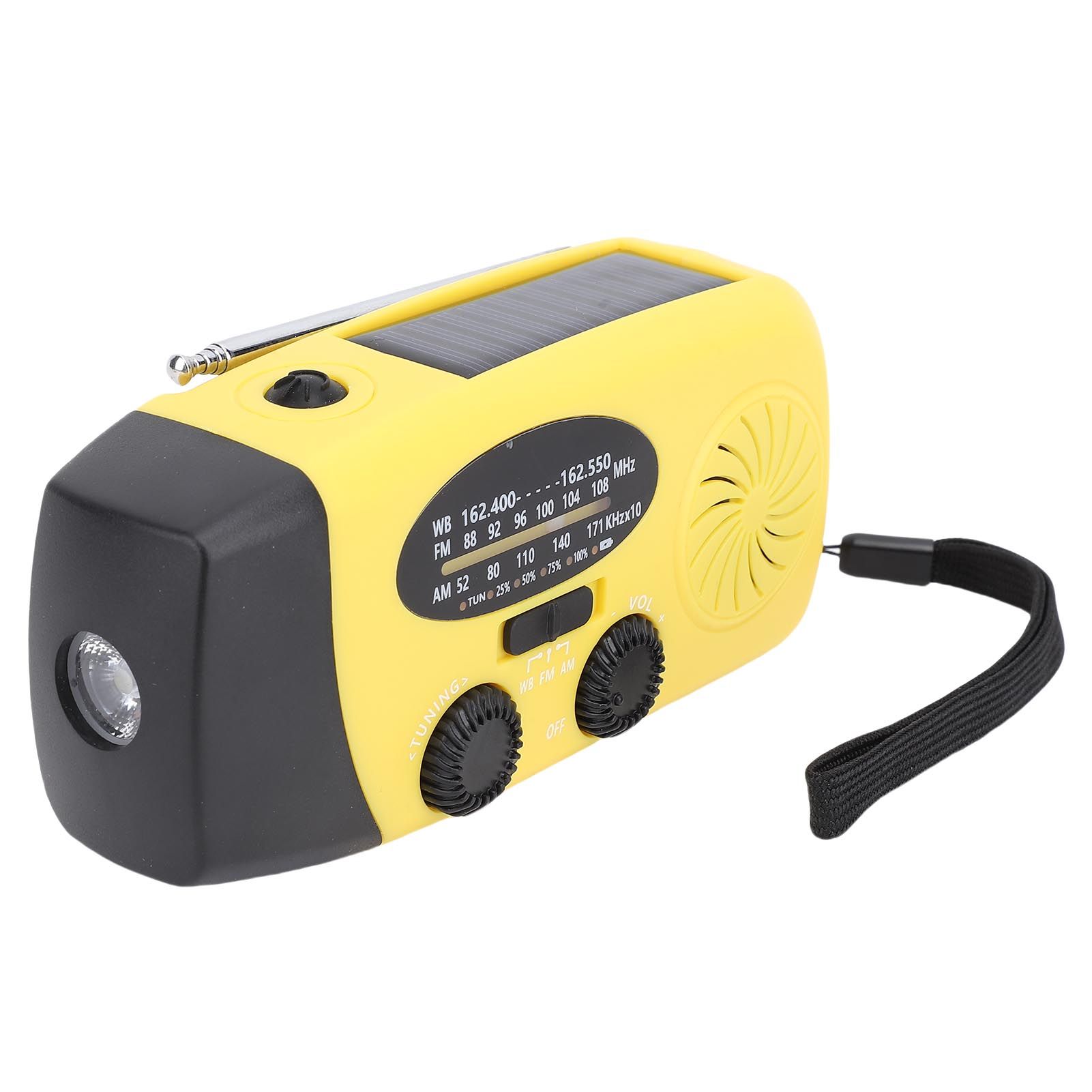 Solar Emergency Hand Crank Weather Radio LED Lighting SOS Alarm Portable Power view 12