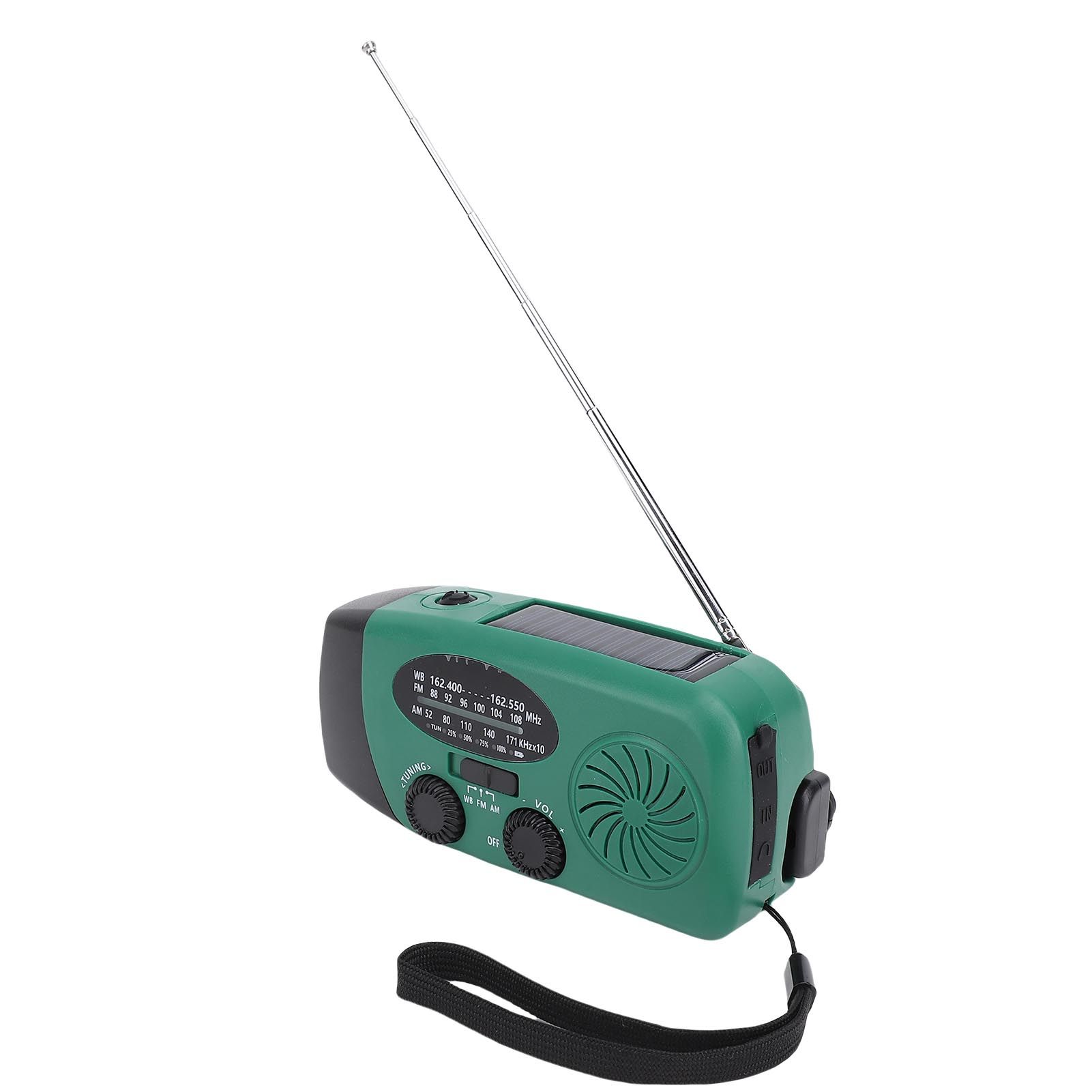 Solar Emergency Hand Crank Weather Radio LED Lighting SOS Alarm Portable Power view 8