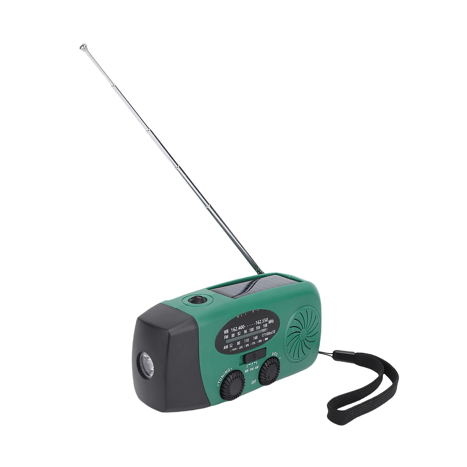 Solar Emergency Hand Crank Weather Radio LED Lighting SOS Alarm Portable Power view 9