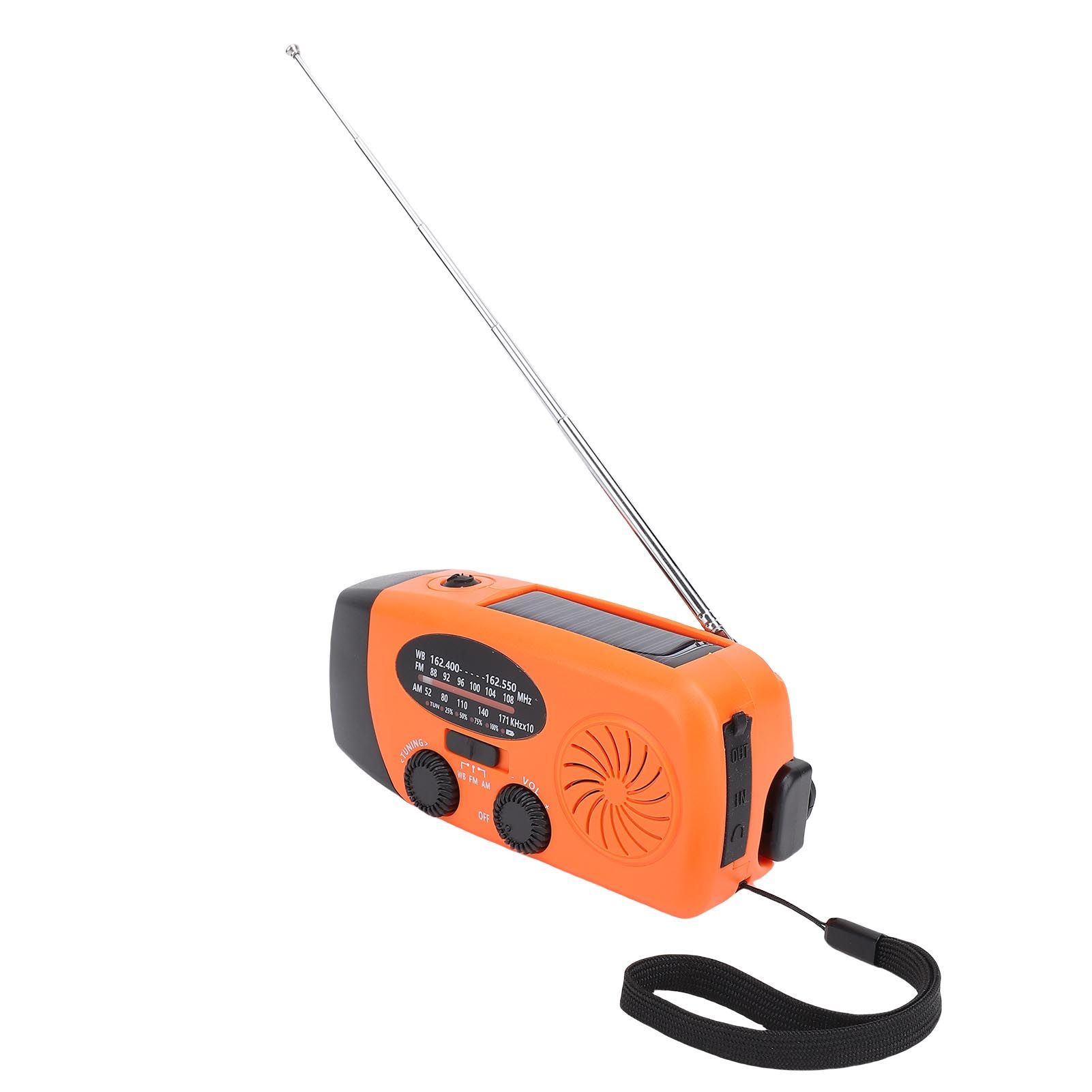 Solar Emergency Hand Crank Weather Radio LED Lighting SOS Alarm Portable Power view 9