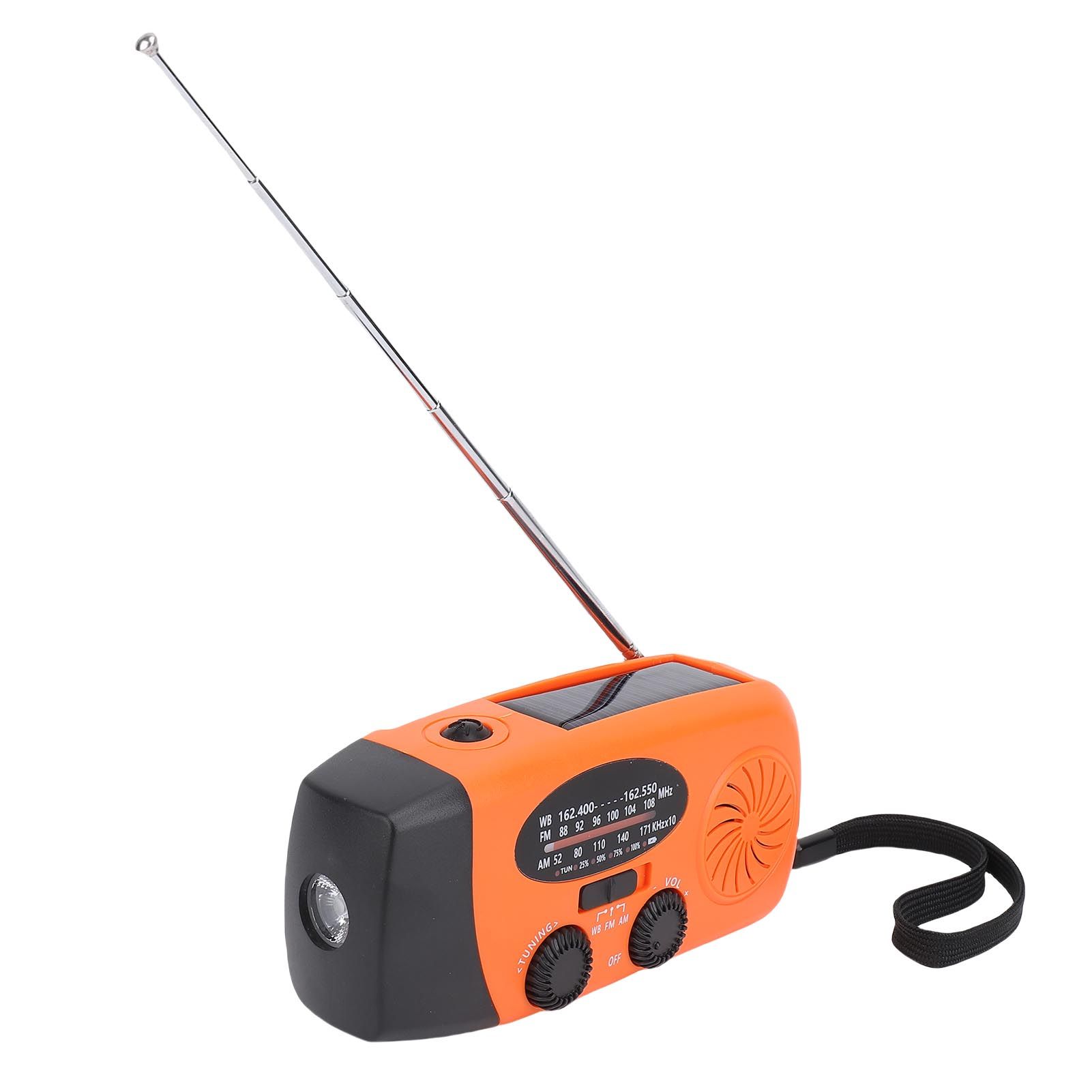 Solar Emergency Hand Crank Weather Radio LED Lighting SOS Alarm Portable Power view 10