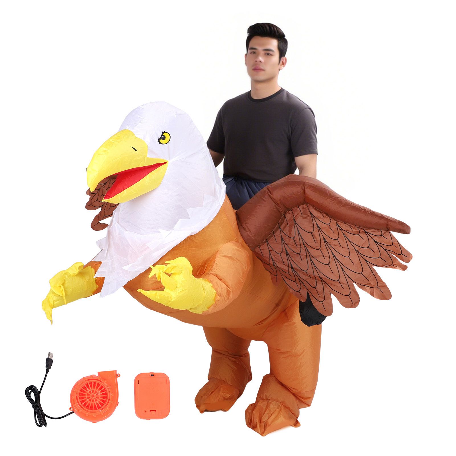 Eagle Inflatable Costume Fast Inflating Adult Blow Up Costume Suit for Parties view 3