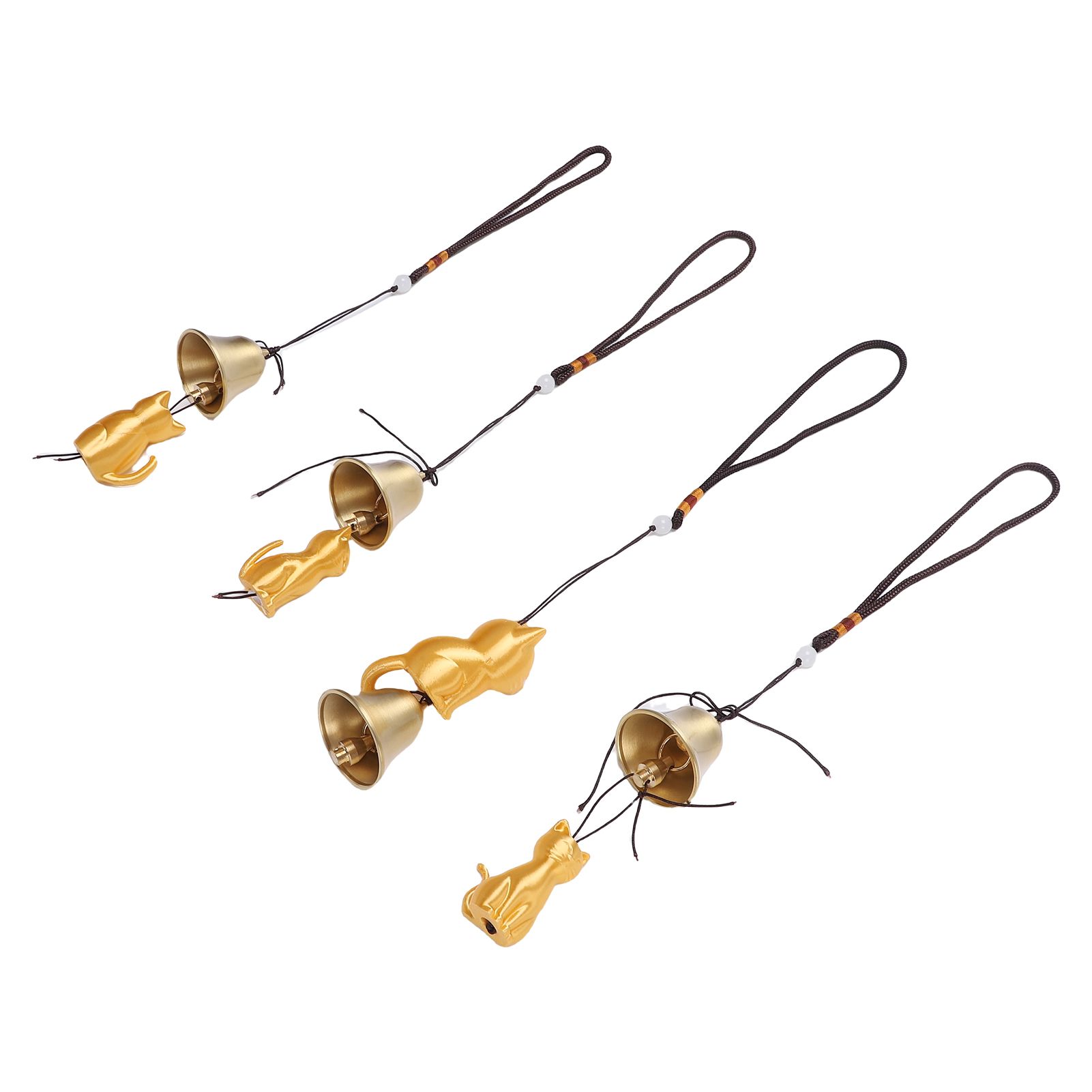 4PCS Cat Wind Chime Metal PLA Cat Statue Hanging Wind Catcher Memorial view 4