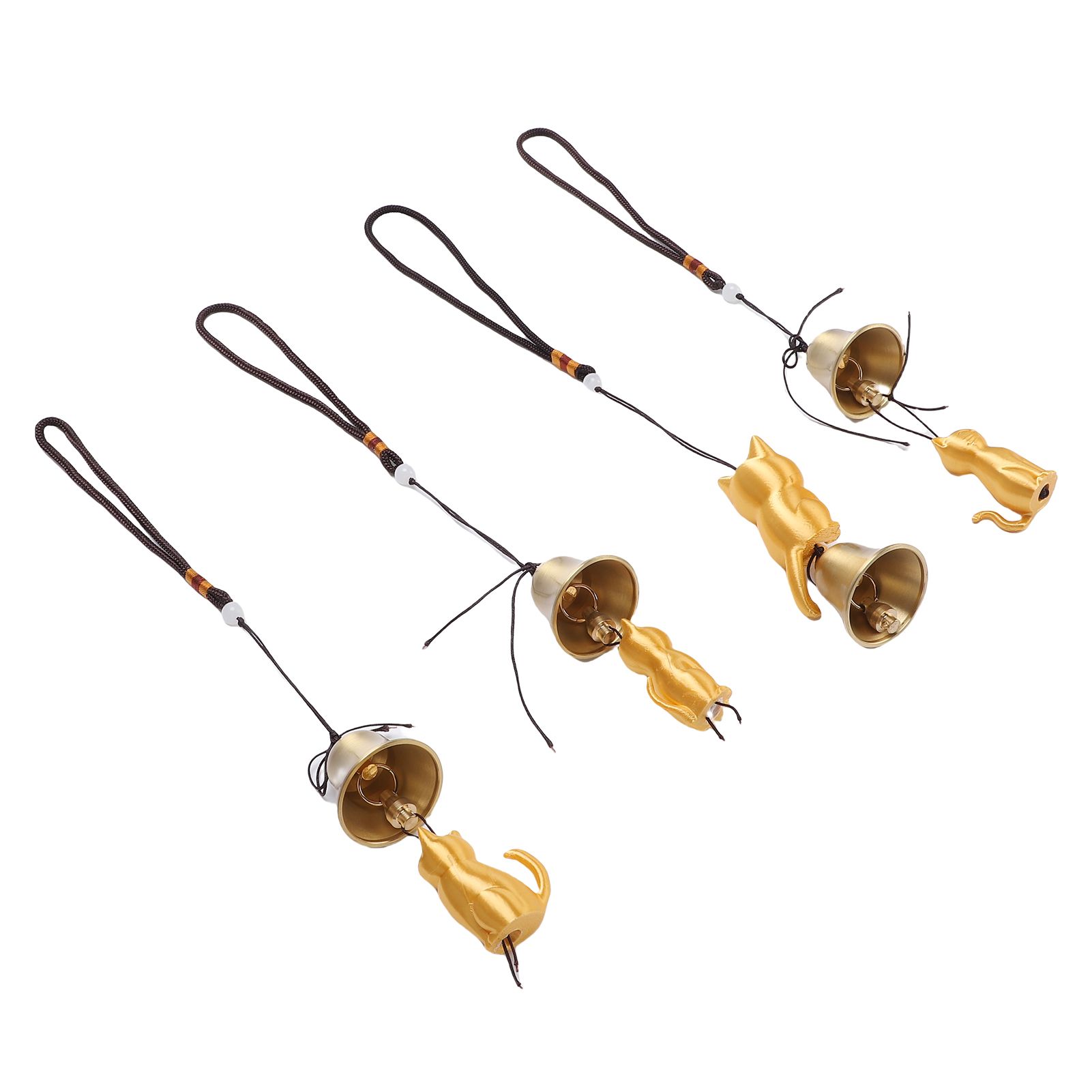 4PCS Cat Wind Chime Metal PLA Cat Statue Hanging Wind Catcher Memorial view 6