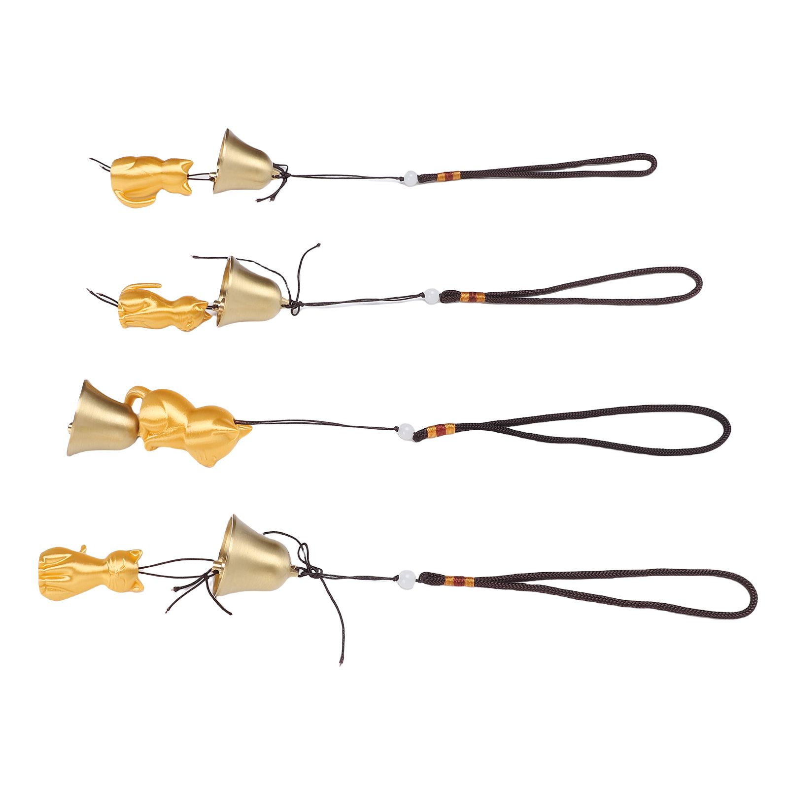 4PCS Cat Wind Chime Metal PLA Cat Statue Hanging Wind Catcher Memorial view 8