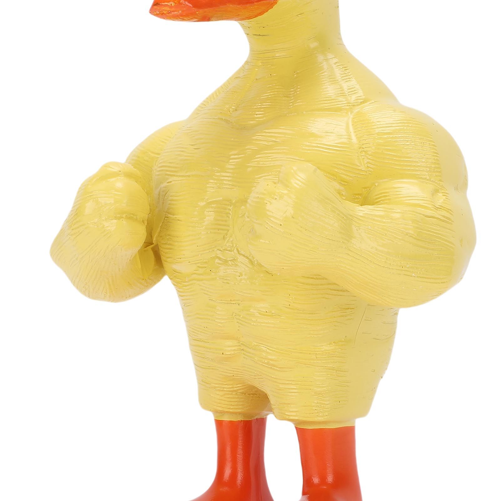 Magnetic Key Holder Muscle Duck Plastic Funny Muscle Duck Statue Desktop Decor view 2