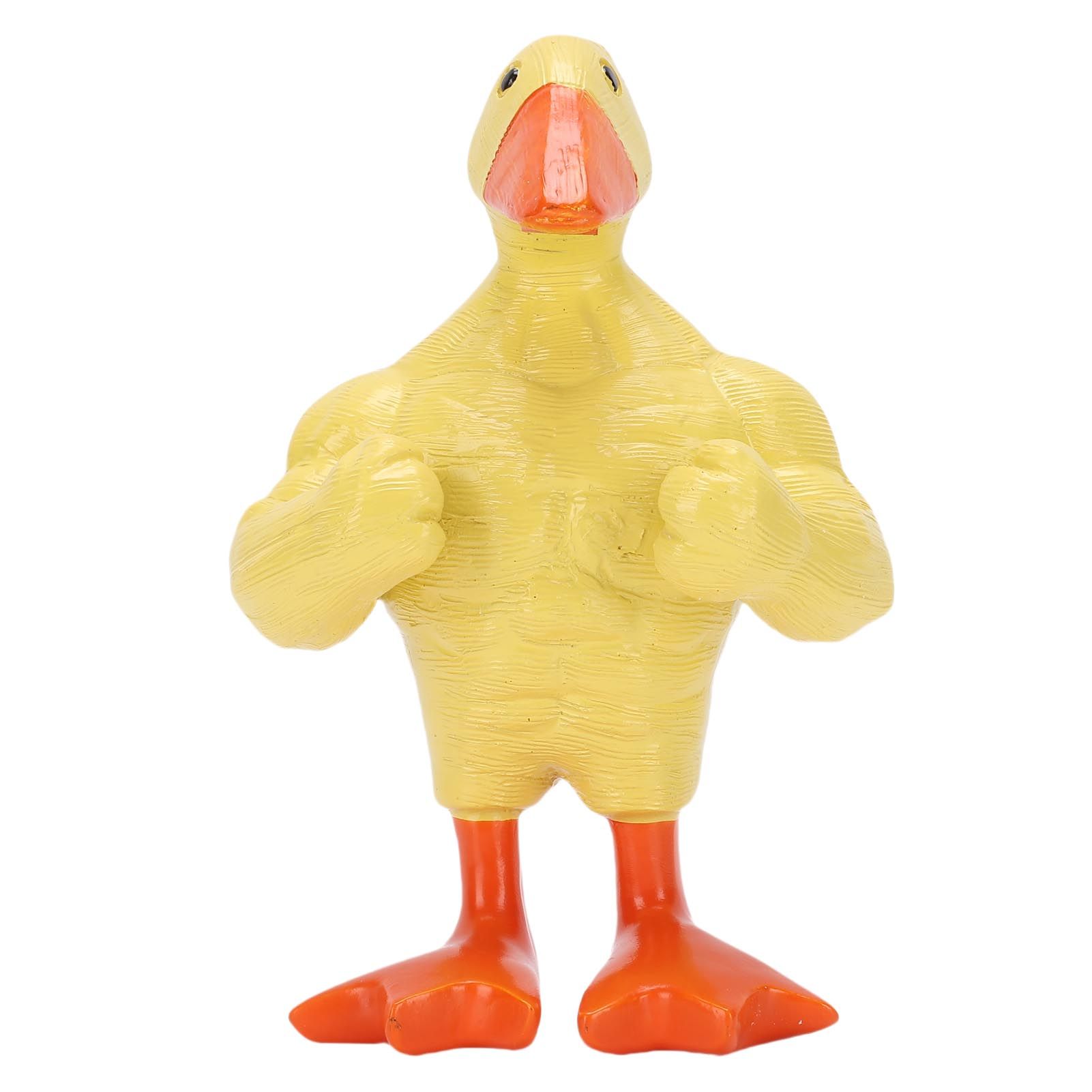 Magnetic Key Holder Muscle Duck Plastic Funny Muscle Duck Statue Desktop Decor view 3
