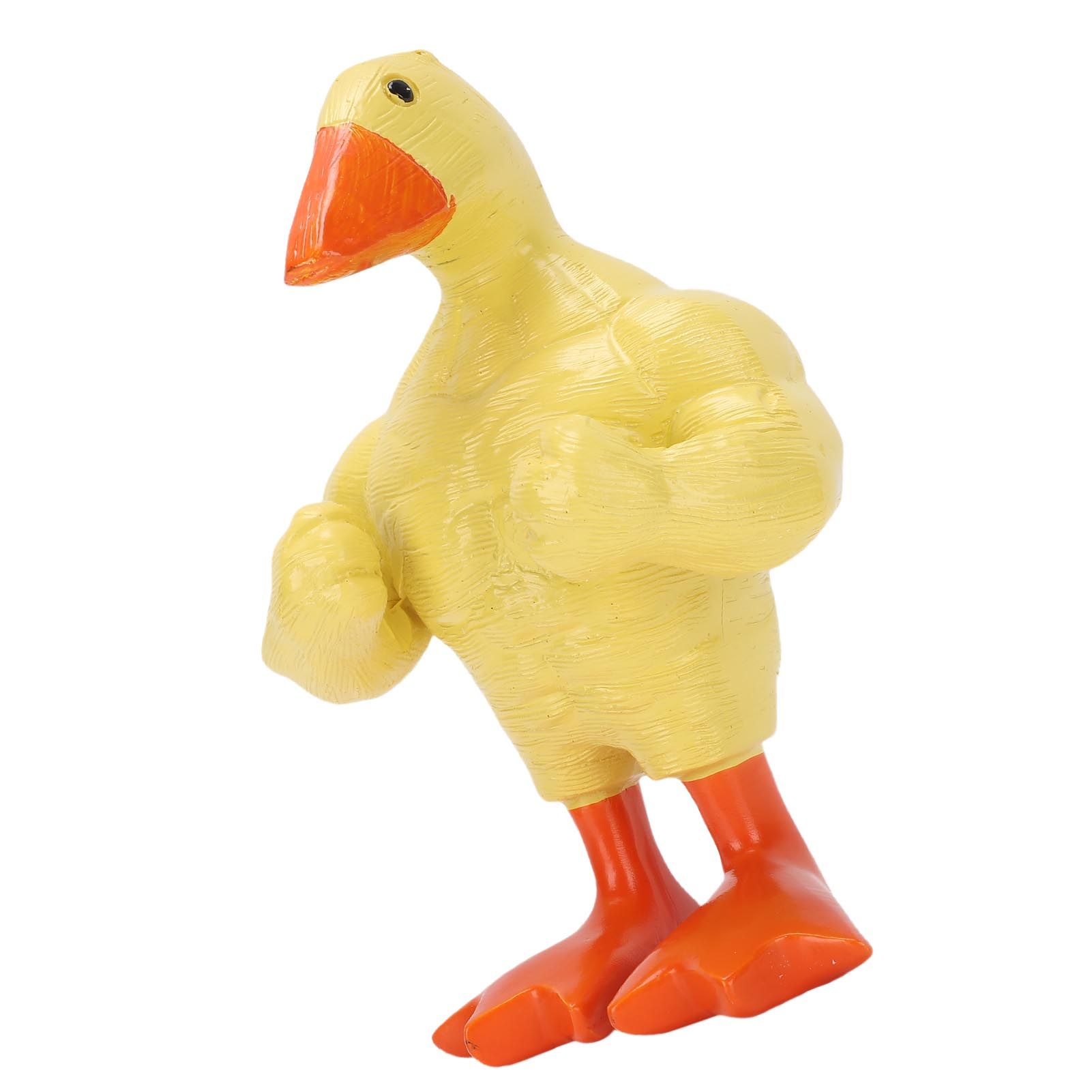 Magnetic Key Holder Muscle Duck Plastic Funny Muscle Duck Statue Desktop Decor view 4