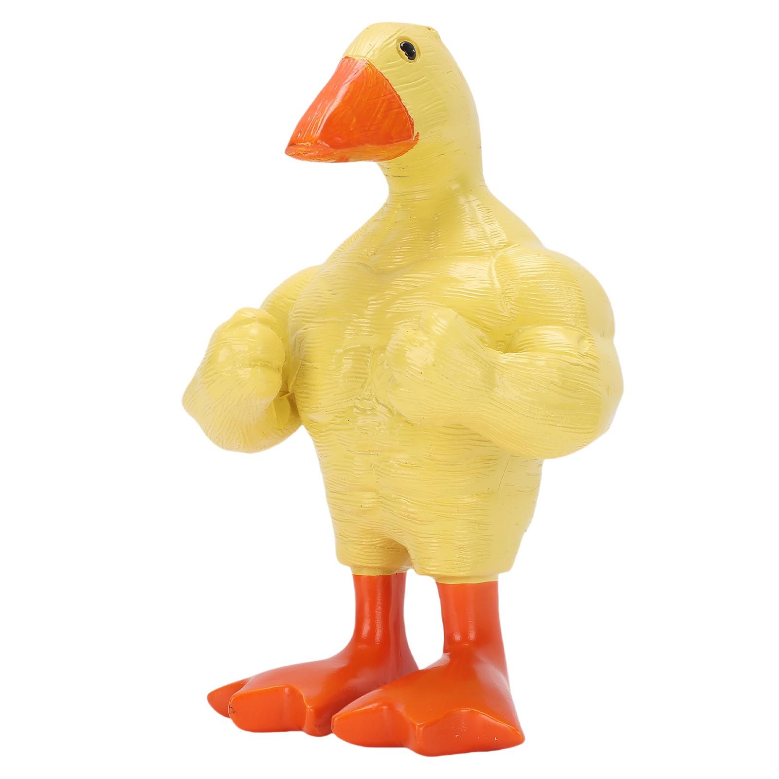 Magnetic Key Holder Muscle Duck Plastic Funny Muscle Duck Statue Desktop Decor view 6