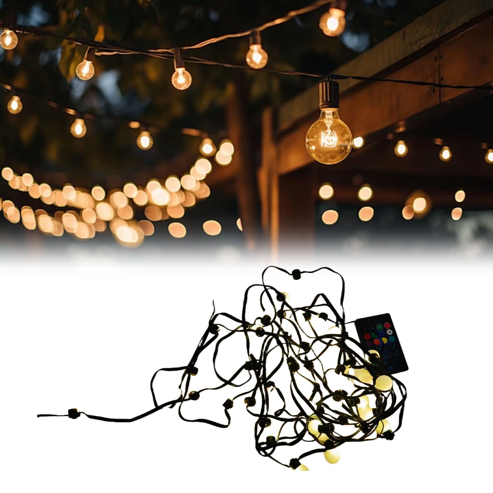 32.8ft String Lights 50 Beads IP65 Water Proof APP Remote Control Music Sync view 9