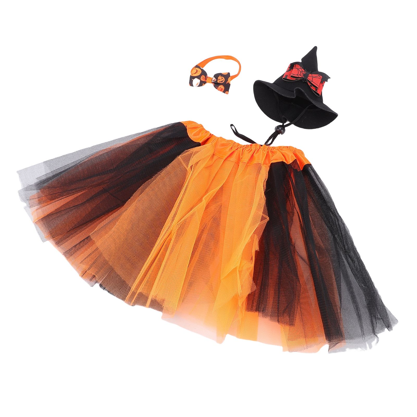 Spooky Fall Goose Outfit Orange Lawn Porch Goose Cloths for 23 Inches Outdoor