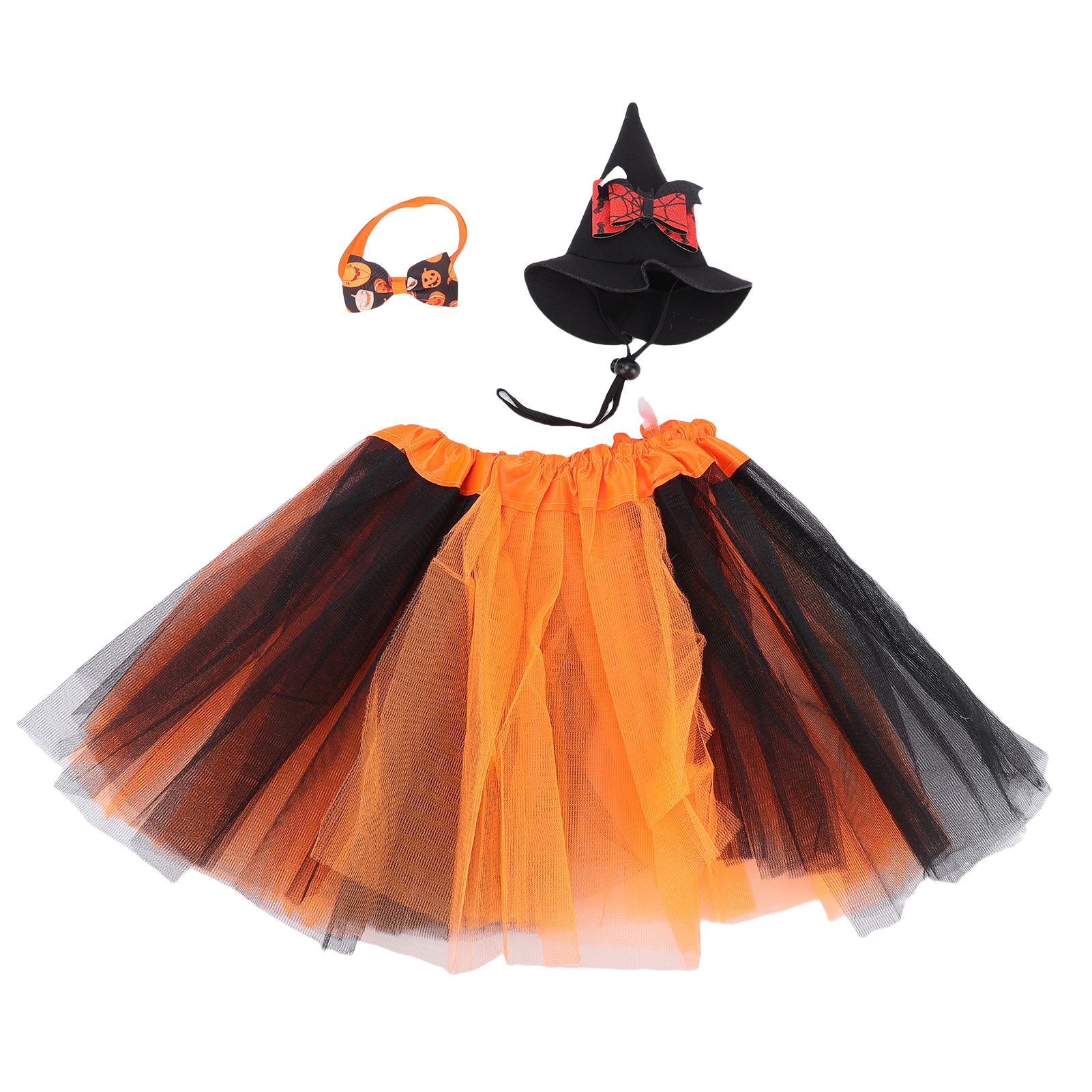 Spooky Fall Goose Outfit Orange Lawn Porch Goose Cloths for 23 Inches Outdoor view 3
