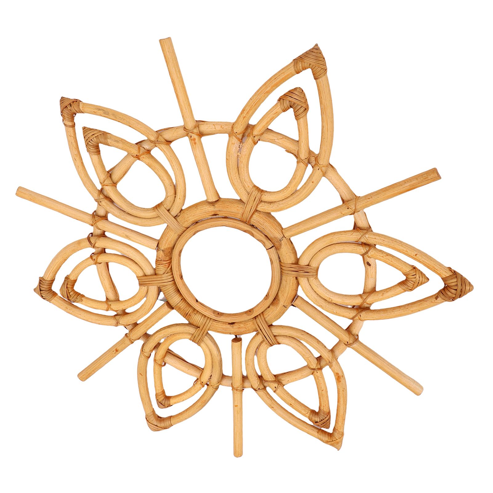 Rattan Wall Decor 16.1in Vintage Exquisite Rattan Wall Art for Living Room