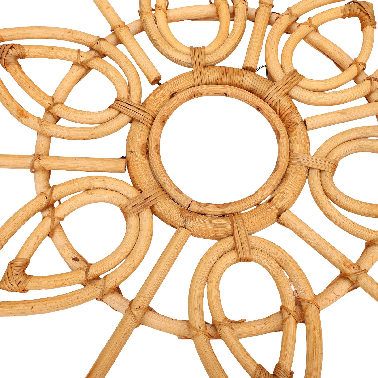 Rattan Wall Decor 16.1in Vintage Exquisite Rattan Wall Art for Living Room view 2