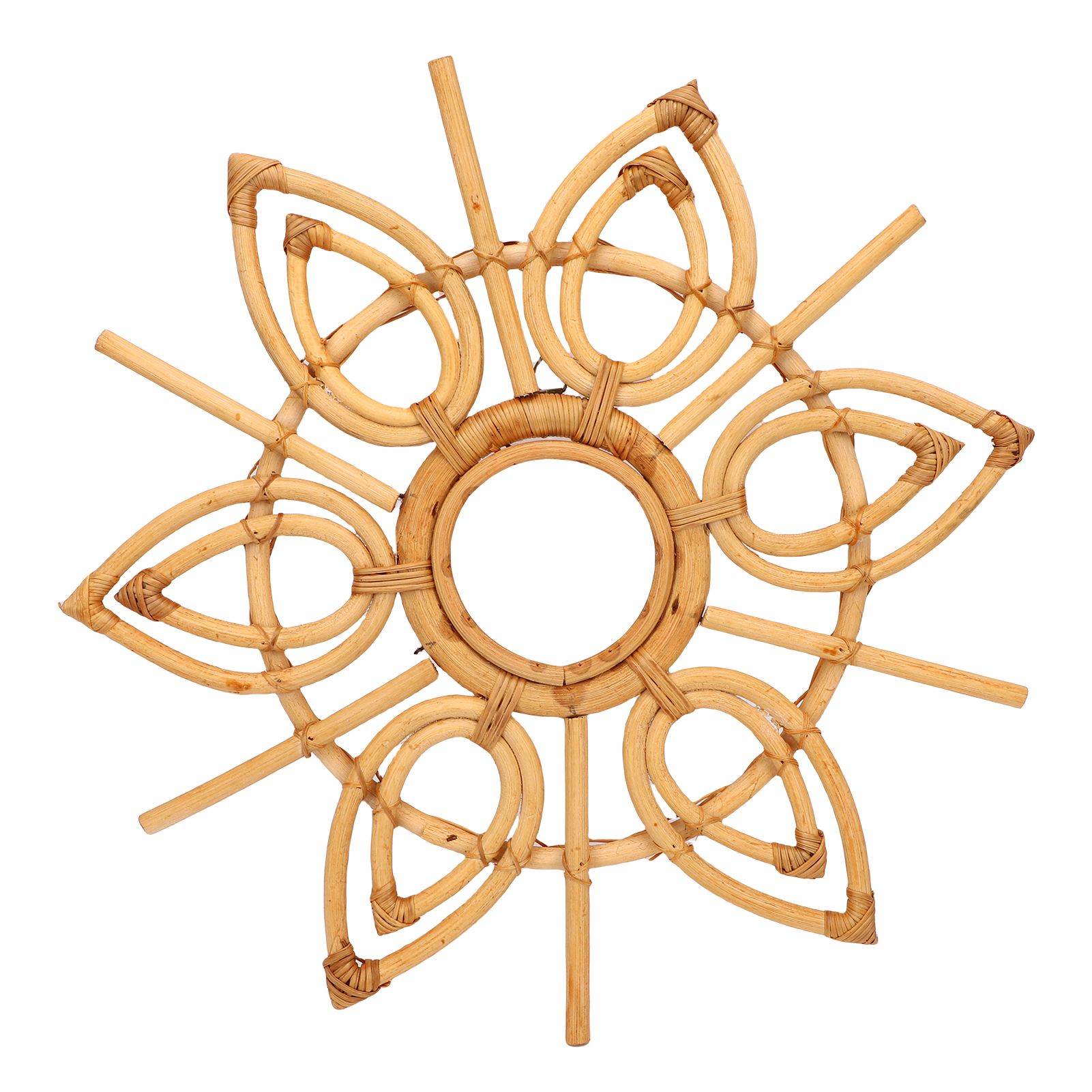 Rattan Wall Decor 16.1in Vintage Exquisite Rattan Wall Art for Living Room view 3