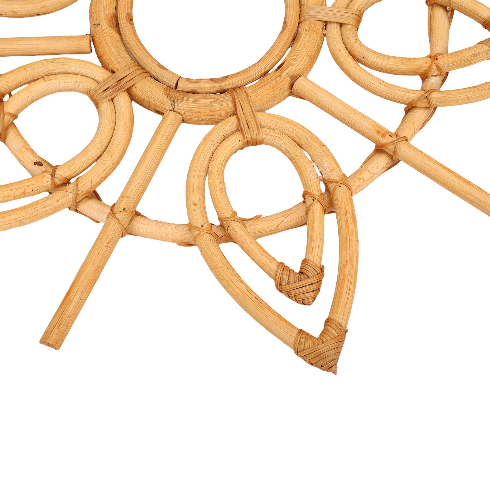 Rattan Wall Decor 16.1in Vintage Exquisite Rattan Wall Art for Living Room view 5