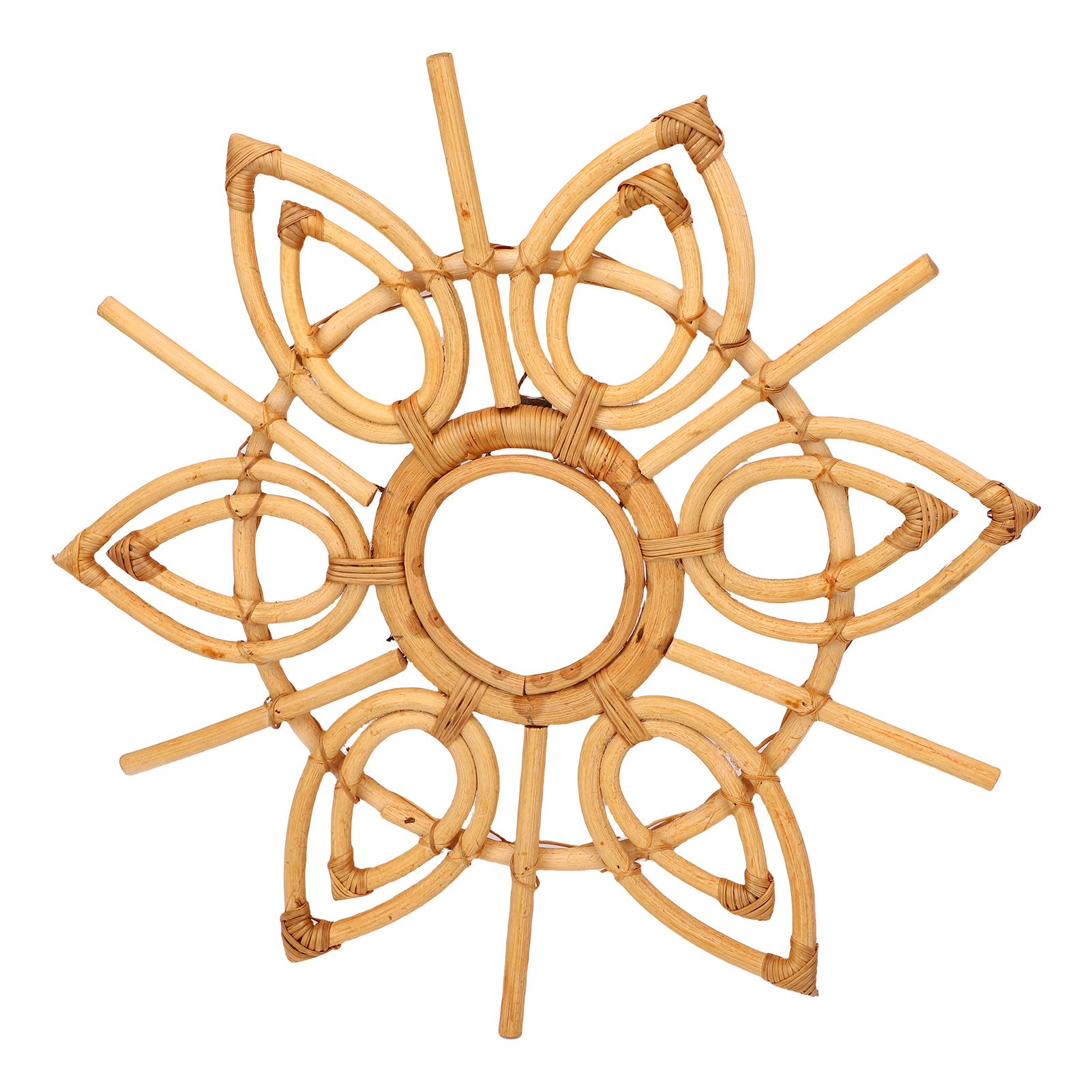 Rattan Wall Decor 16.1in Vintage Exquisite Rattan Wall Art for Living Room view 6