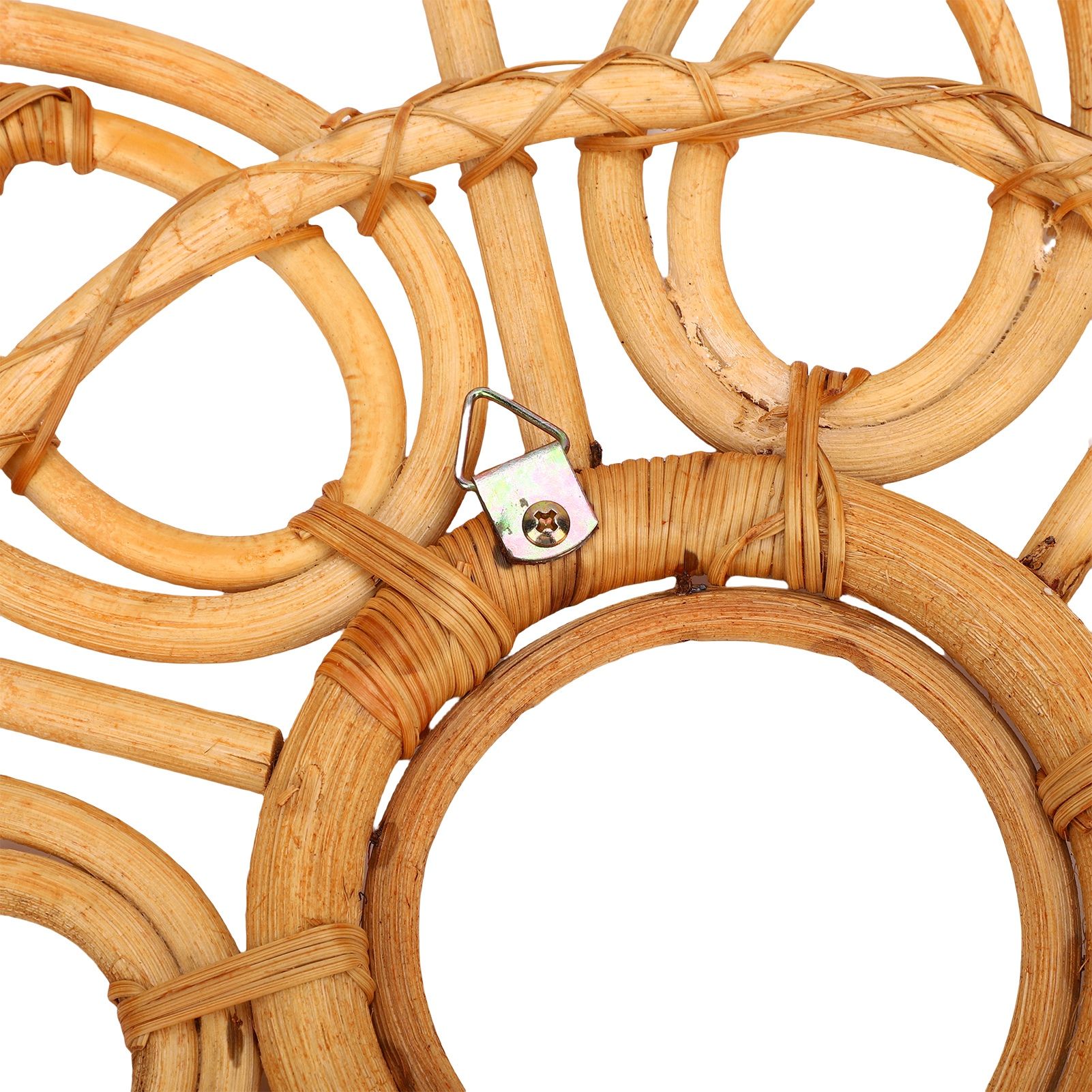 Rattan Wall Decor 16.1in Vintage Exquisite Rattan Wall Art for Living Room view 7