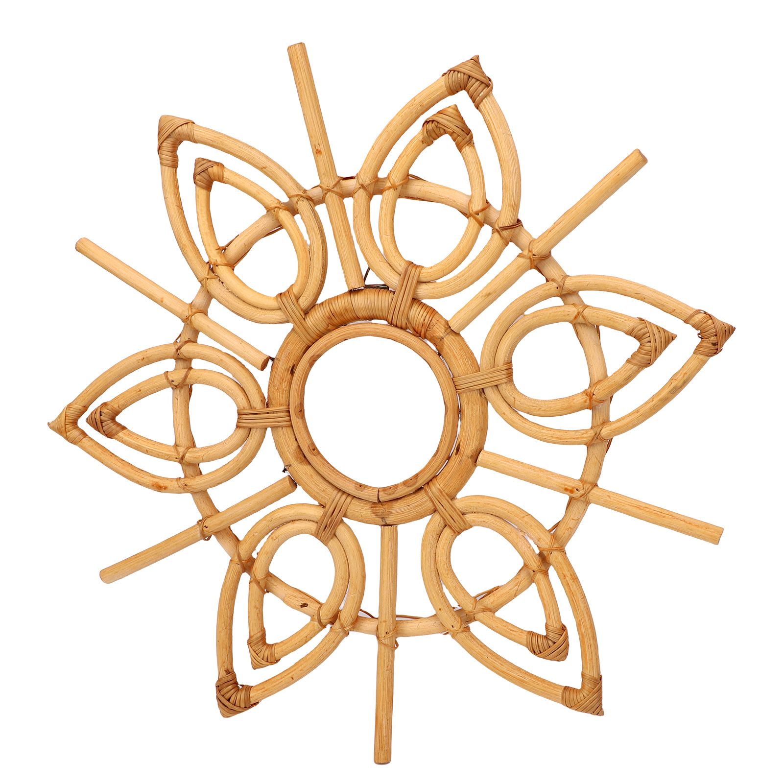 Rattan Wall Decor 16.1in Vintage Exquisite Rattan Wall Art for Living Room view 8