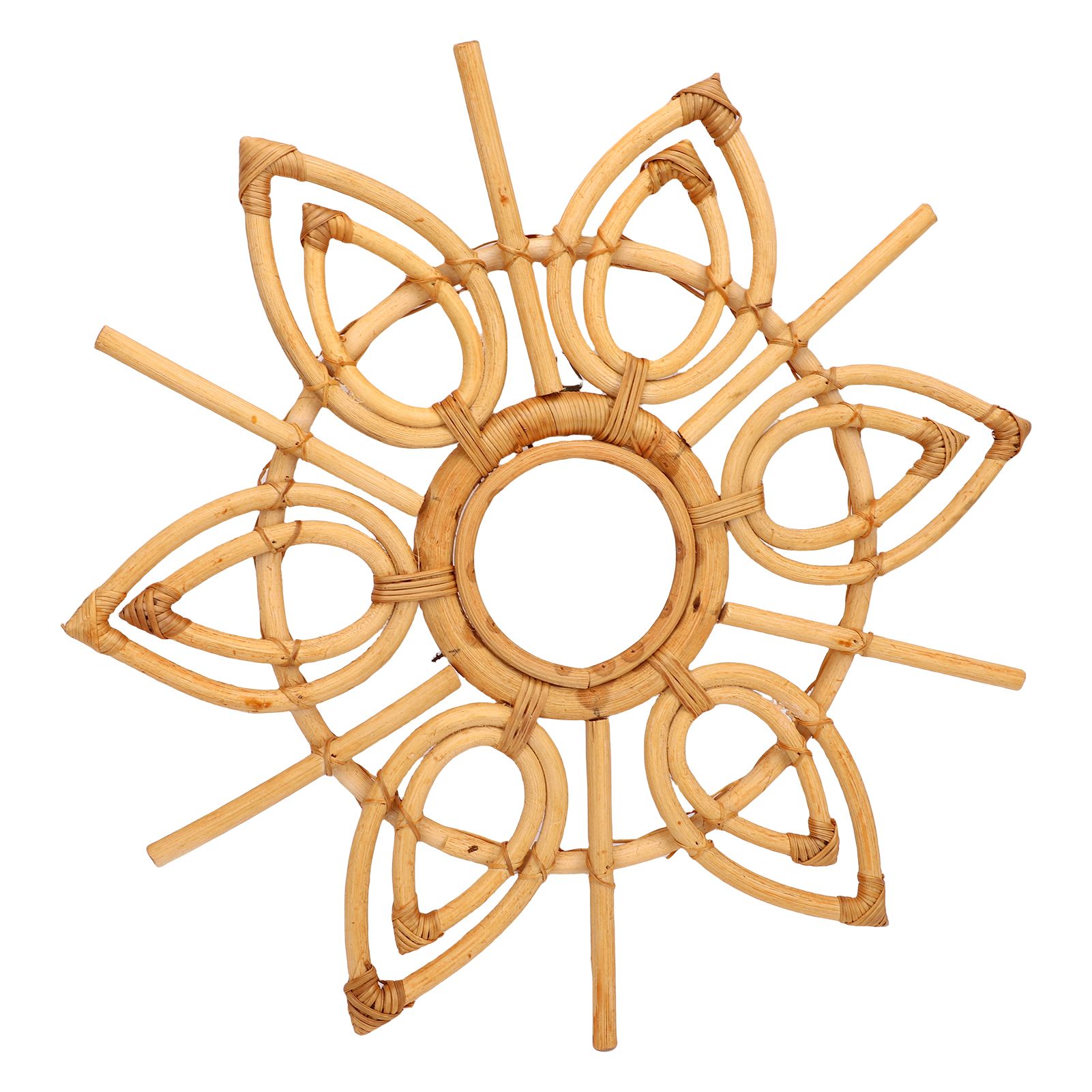 Rattan Wall Decor 16.1in Vintage Exquisite Rattan Wall Art for Living Room view 10