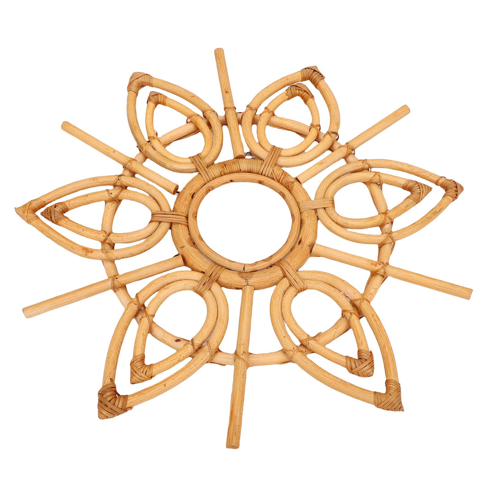 Rattan Wall Decor 16.1in Vintage Exquisite Rattan Wall Art for Living Room view 11
