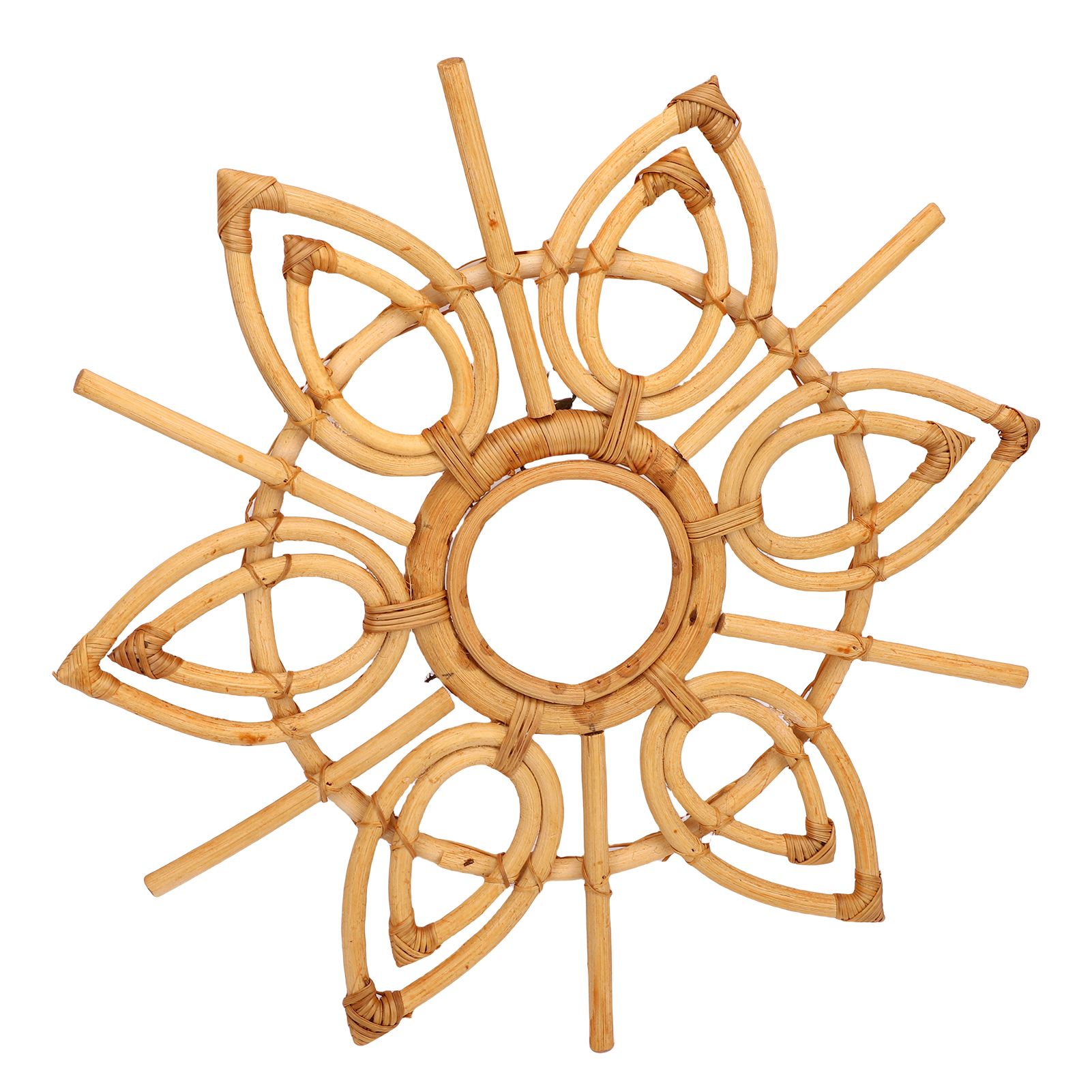 Rattan Wall Decor 16.1in Vintage Exquisite Rattan Wall Art for Living Room view 12