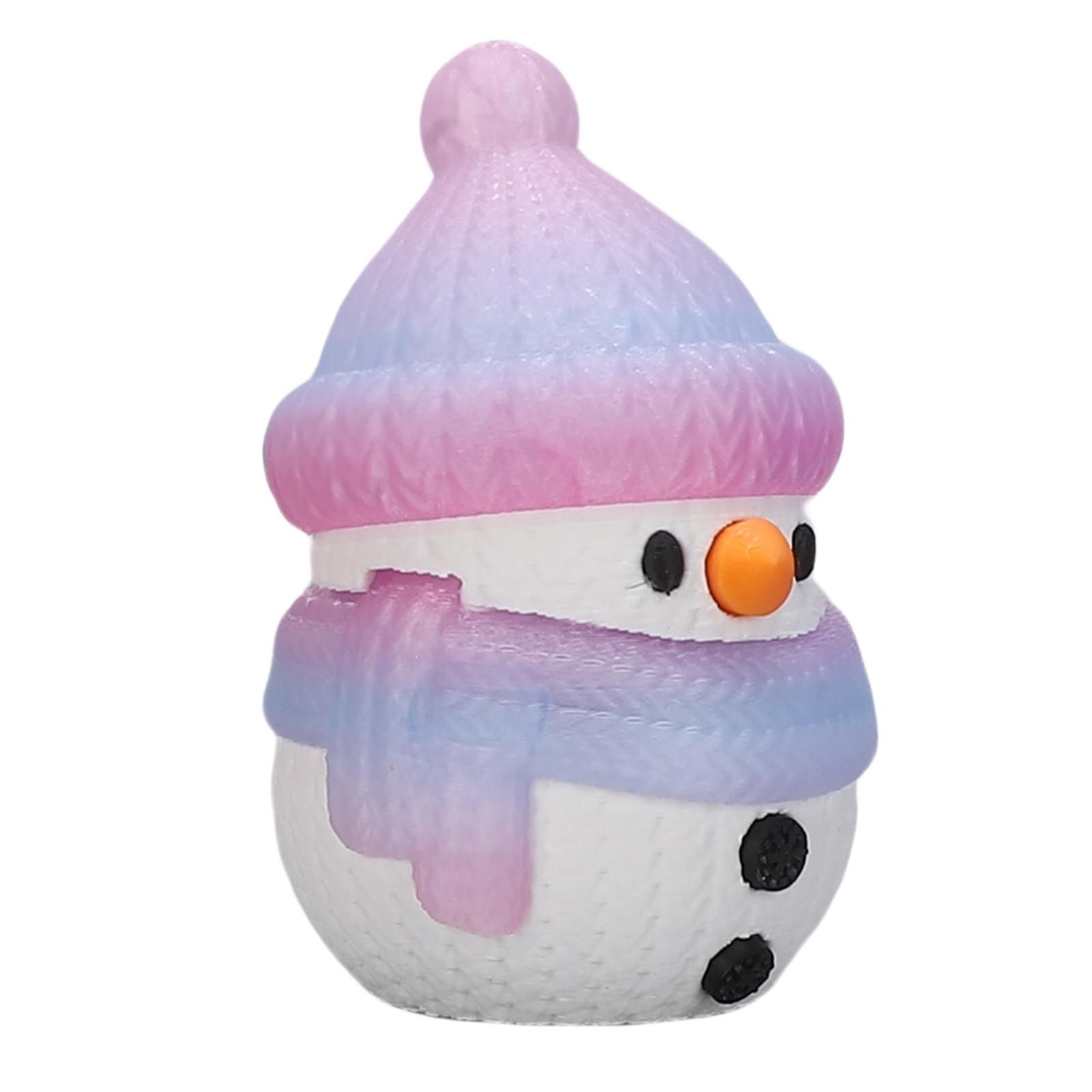 4 Pcs 3D Printing Xmas Snowman Decoration Cute Snowman Figurines Home view 2