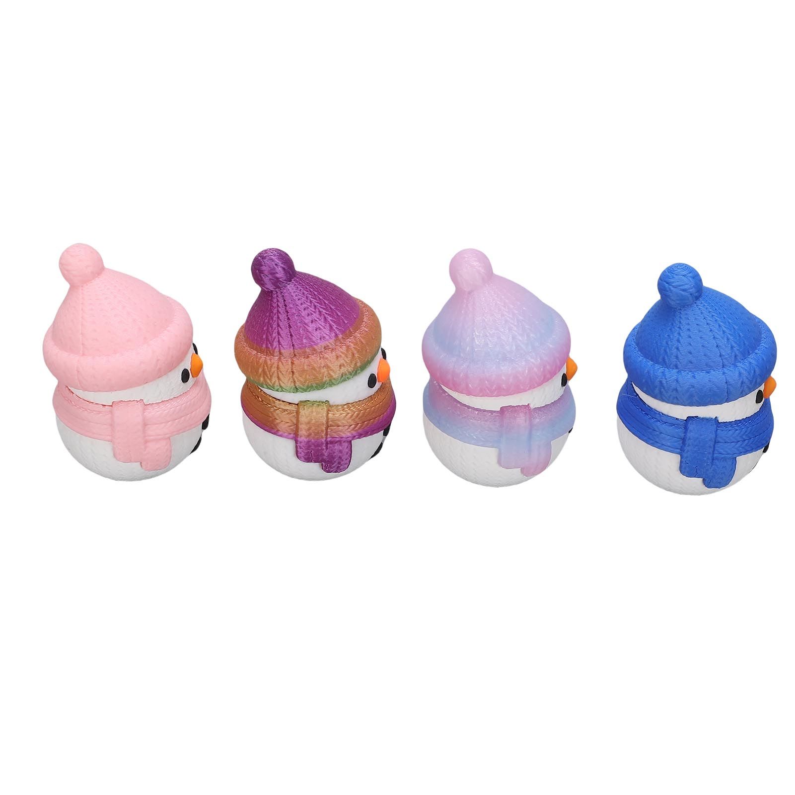 4 Pcs 3D Printing Xmas Snowman Decoration Cute Snowman Figurines Home view 4