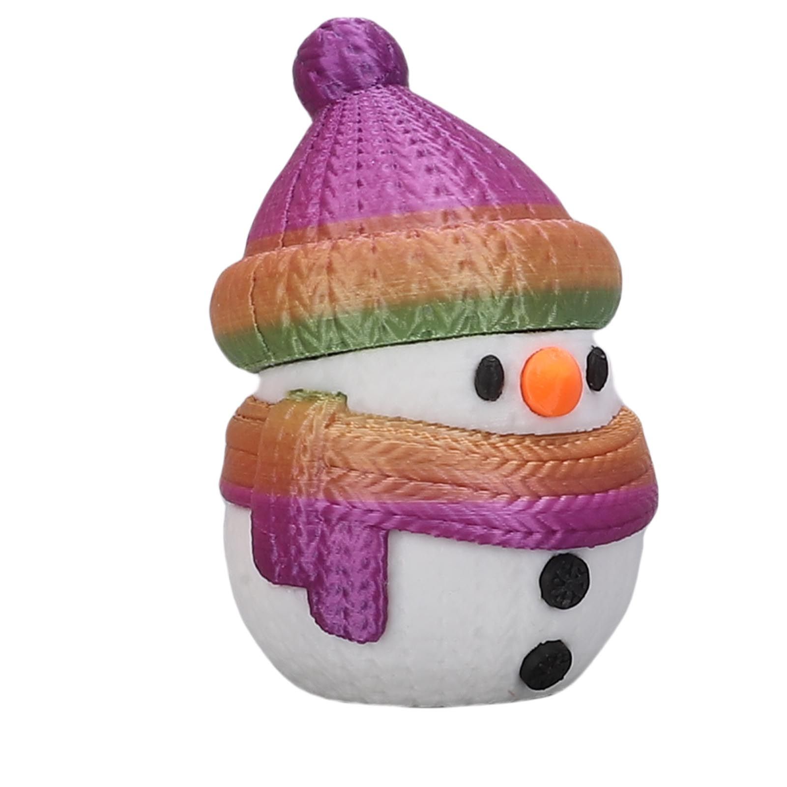 4 Pcs 3D Printing Xmas Snowman Decoration Cute Snowman Figurines Home view 7