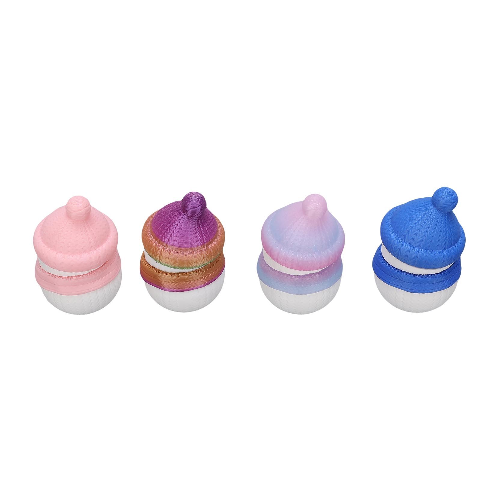 4 Pcs 3D Printing Xmas Snowman Decoration Cute Snowman Figurines Home view 8