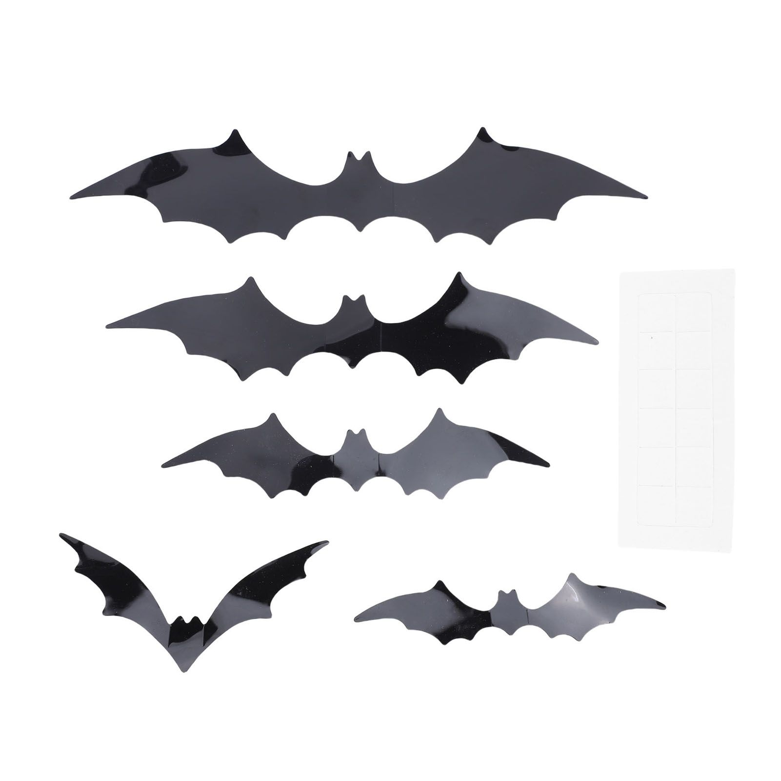 140 Pcs Bats Wall Decor Spooky Black 3D Bat Stickers with Backing Sheets for view 2