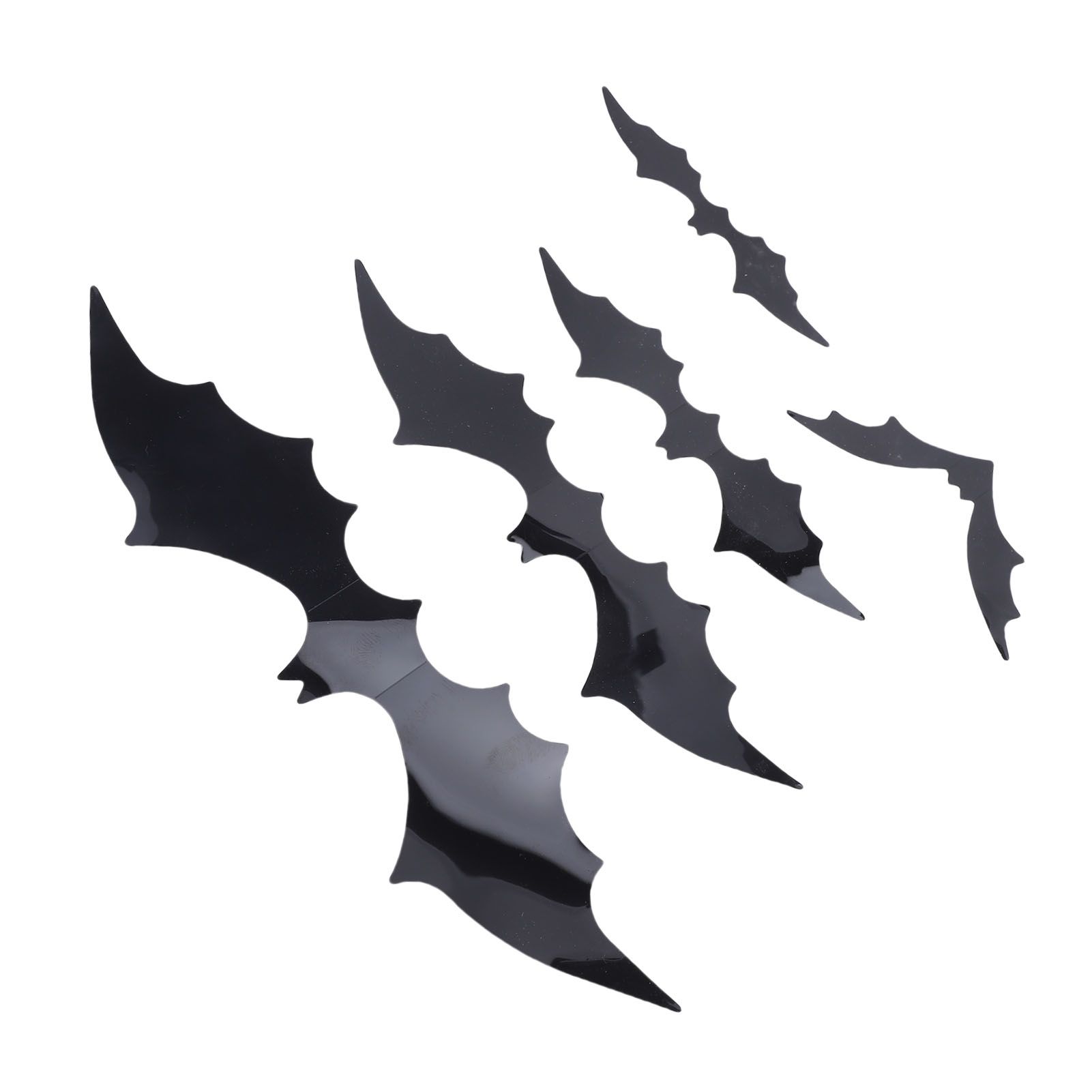 140 Pcs Bats Wall Decor Spooky Black 3D Bat Stickers with Backing Sheets for view 3