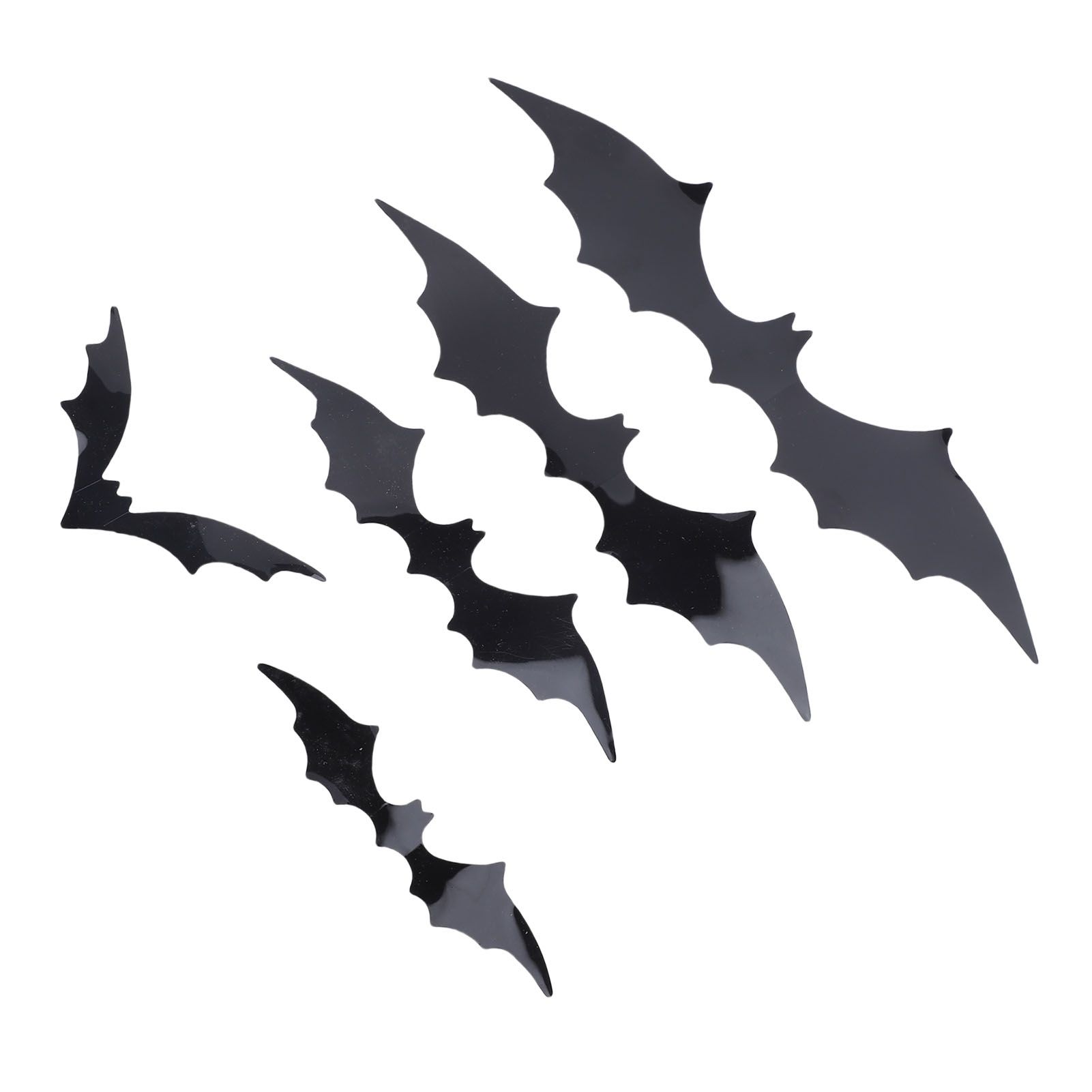 140 Pcs Bats Wall Decor Spooky Black 3D Bat Stickers with Backing Sheets for view 5