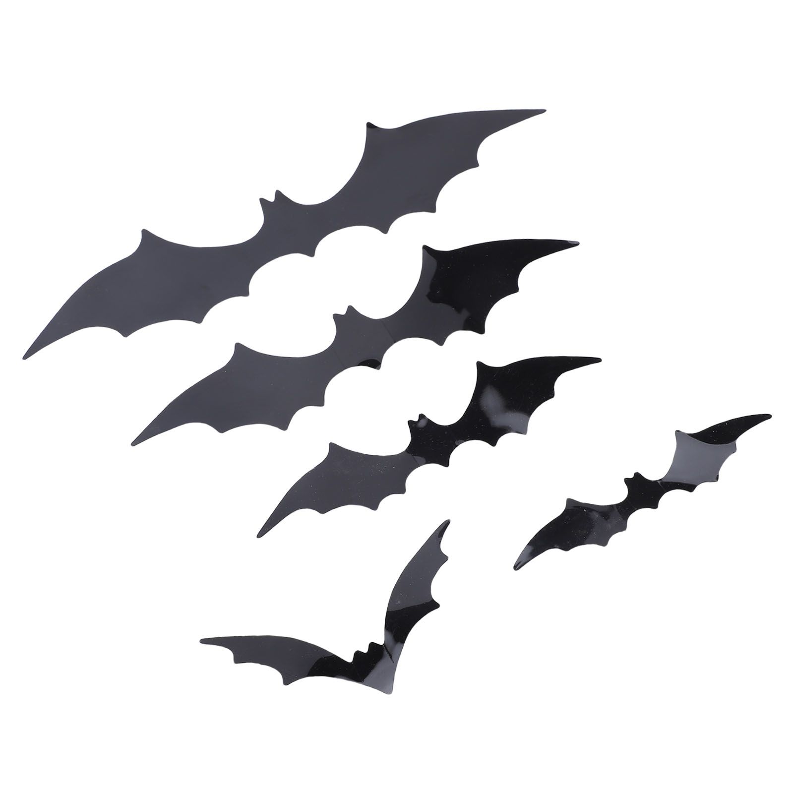 140 Pcs Bats Wall Decor Spooky Black 3D Bat Stickers with Backing Sheets for view 6