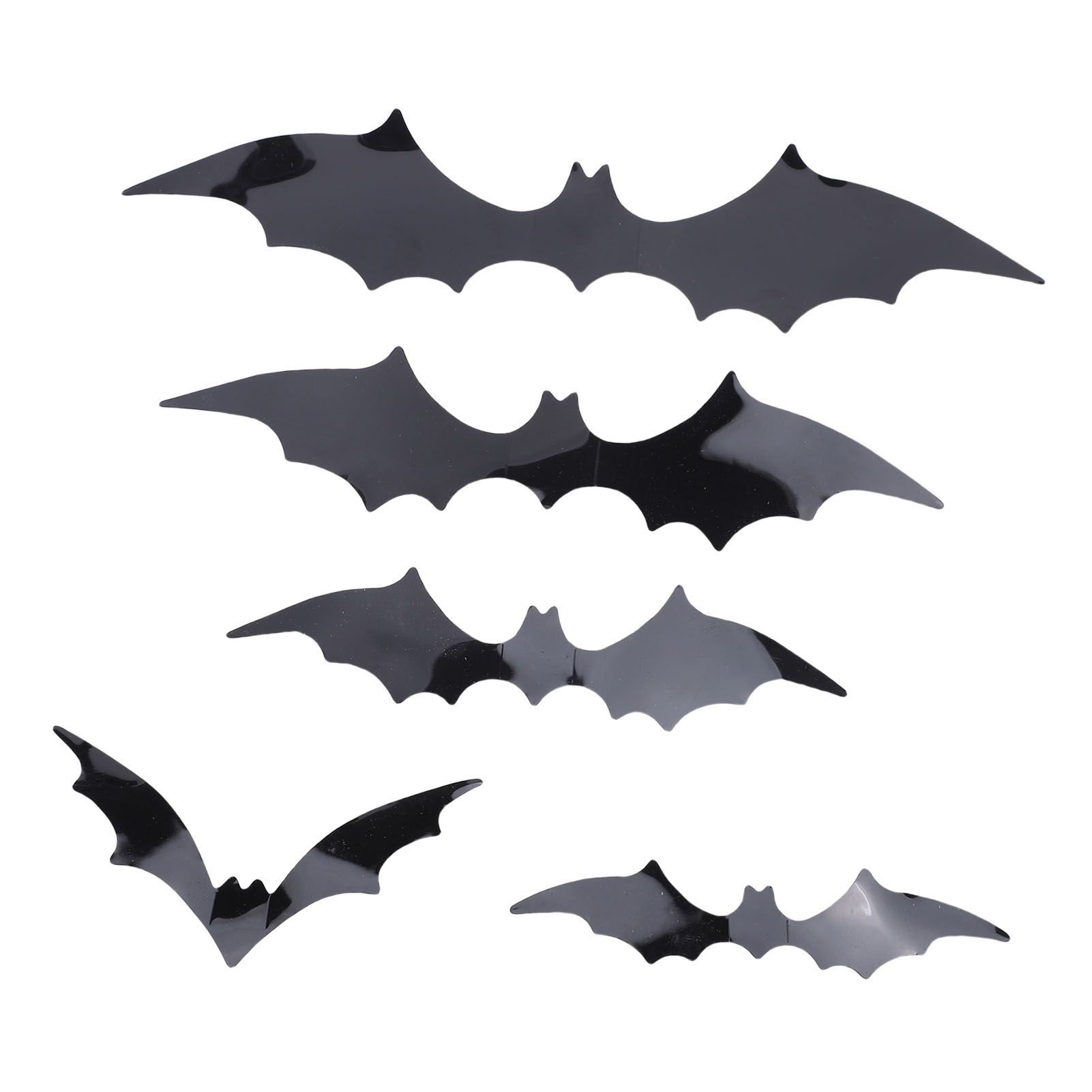 140 Pcs Bats Wall Decor Spooky Black 3D Bat Stickers with Backing Sheets for view 7