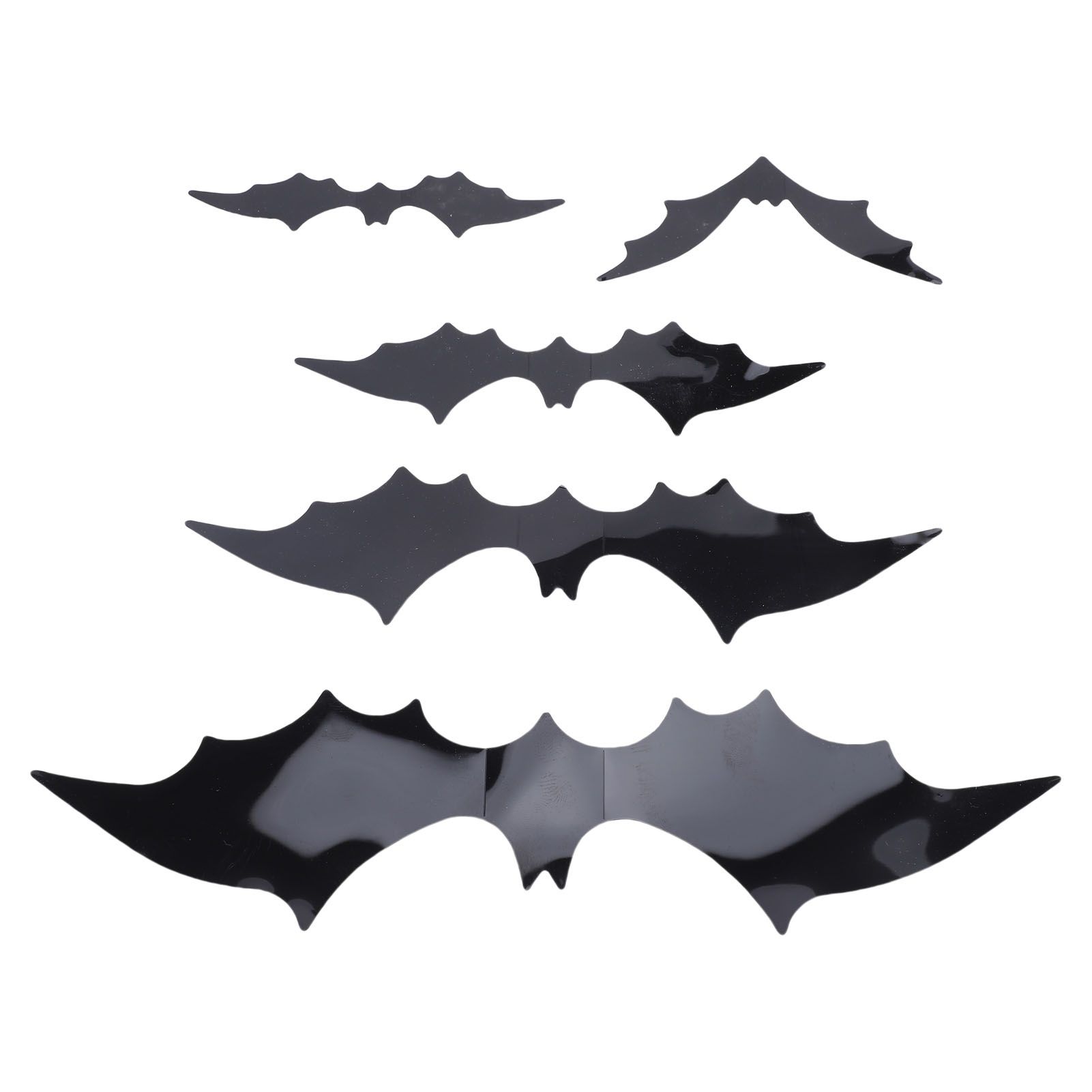 140 Pcs Bats Wall Decor Spooky Black 3D Bat Stickers with Backing Sheets for view 9