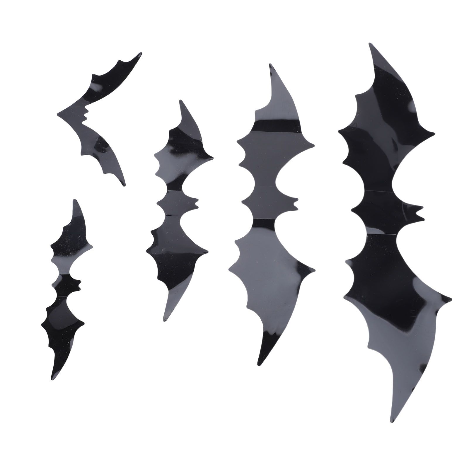 140 Pcs Bats Wall Decor Spooky Black 3D Bat Stickers with Backing Sheets for view 10