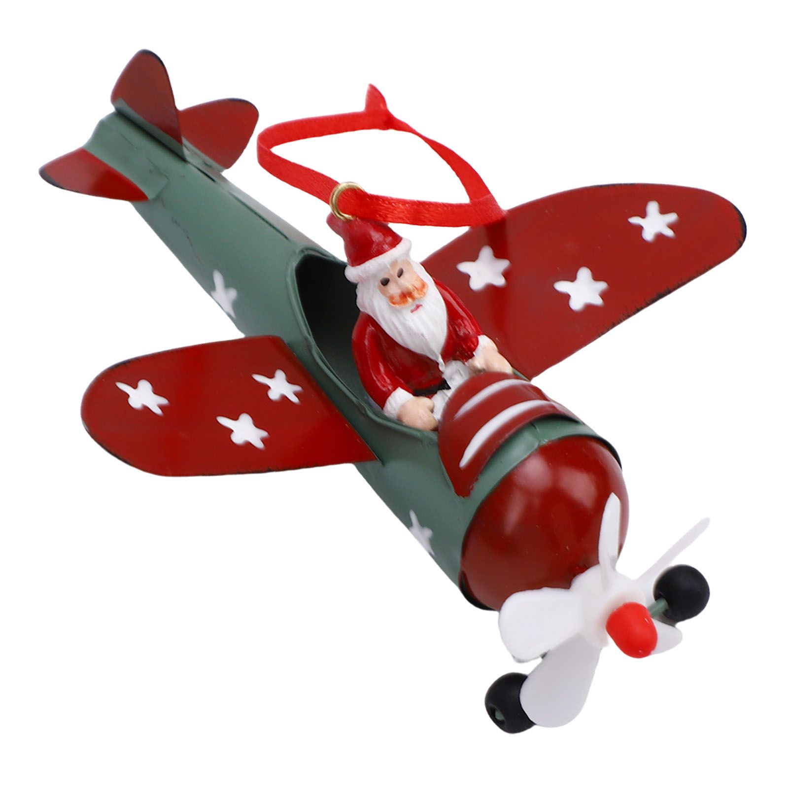Xmas Tree Santa Ornament Vintage Iron Hanging Xmas Tree Santa Decoration for — image 1
