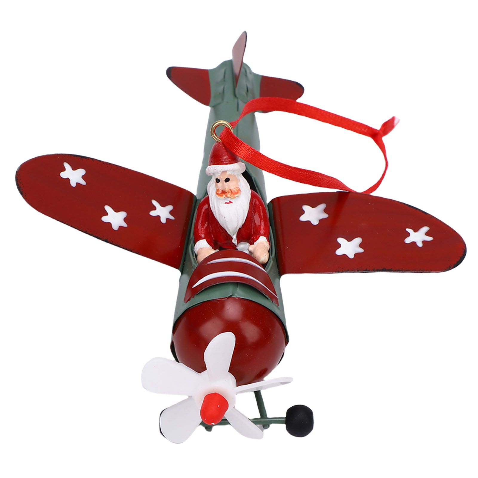 Xmas Tree Santa Ornament Vintage Iron Hanging Xmas Tree Santa Decoration for view 4