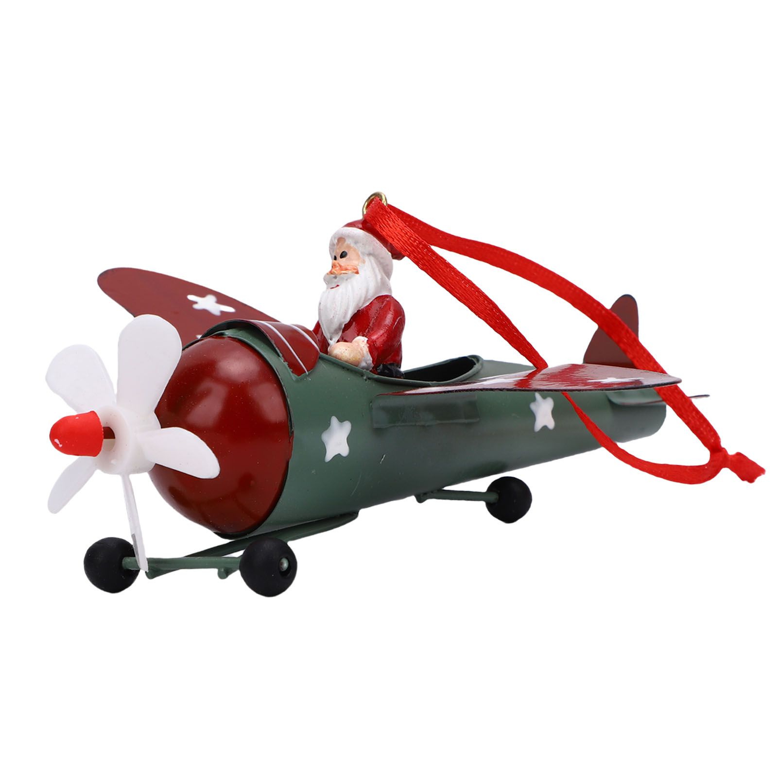 Xmas Tree Santa Ornament Vintage Iron Hanging Xmas Tree Santa Decoration for view 5
