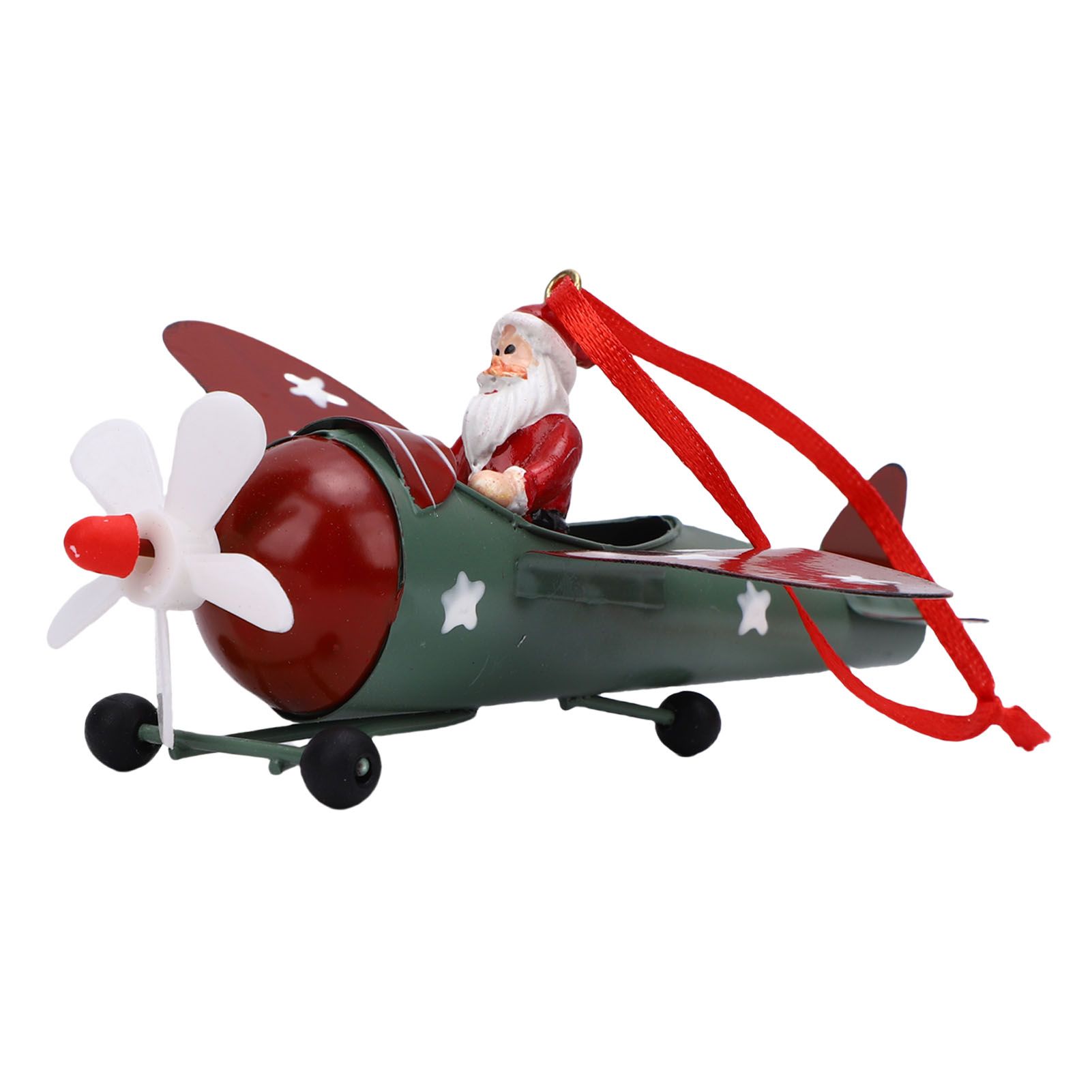 Xmas Tree Santa Ornament Vintage Iron Hanging Xmas Tree Santa Decoration for view 9