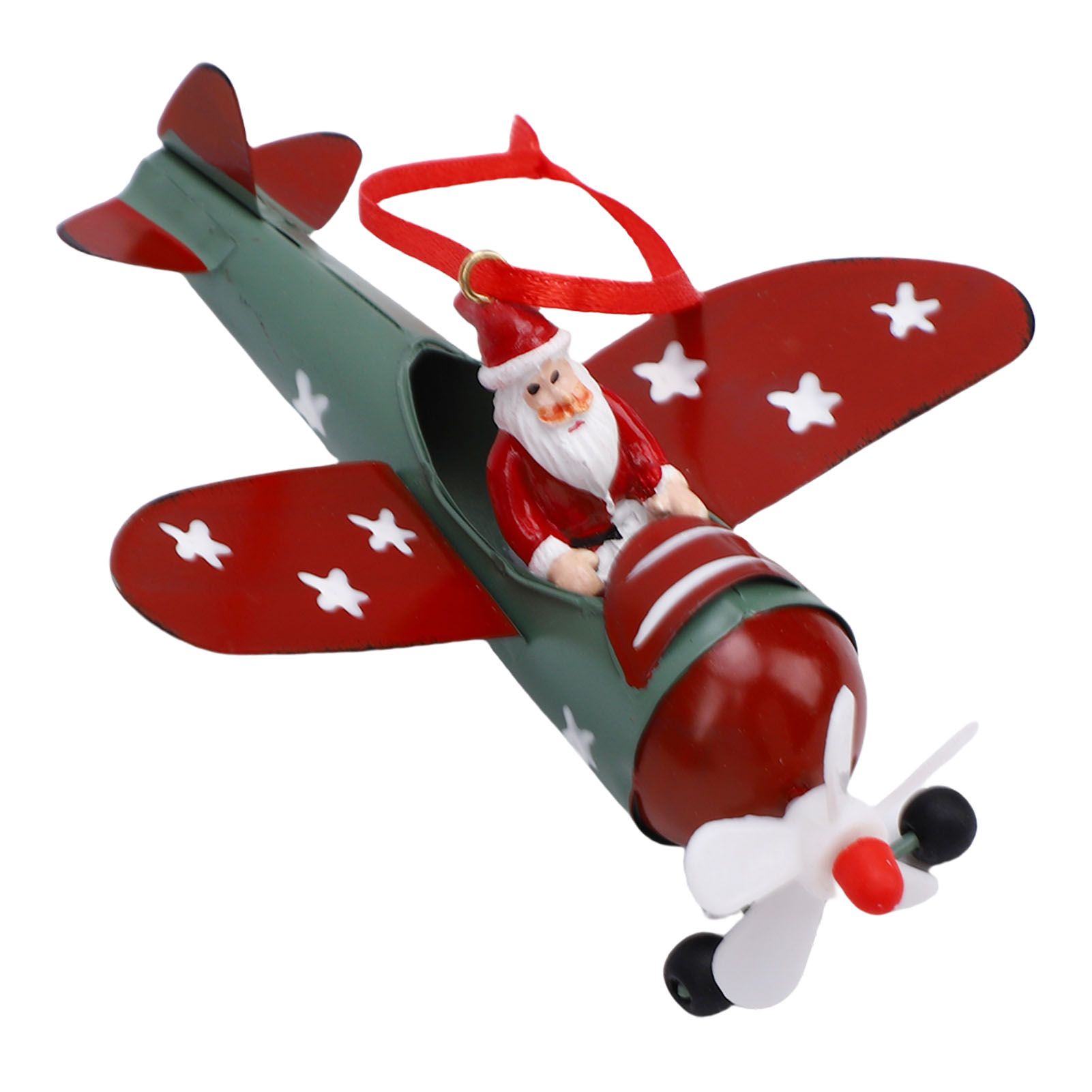 Xmas Tree Santa Ornament Vintage Iron Hanging Xmas Tree Santa Decoration for view 10