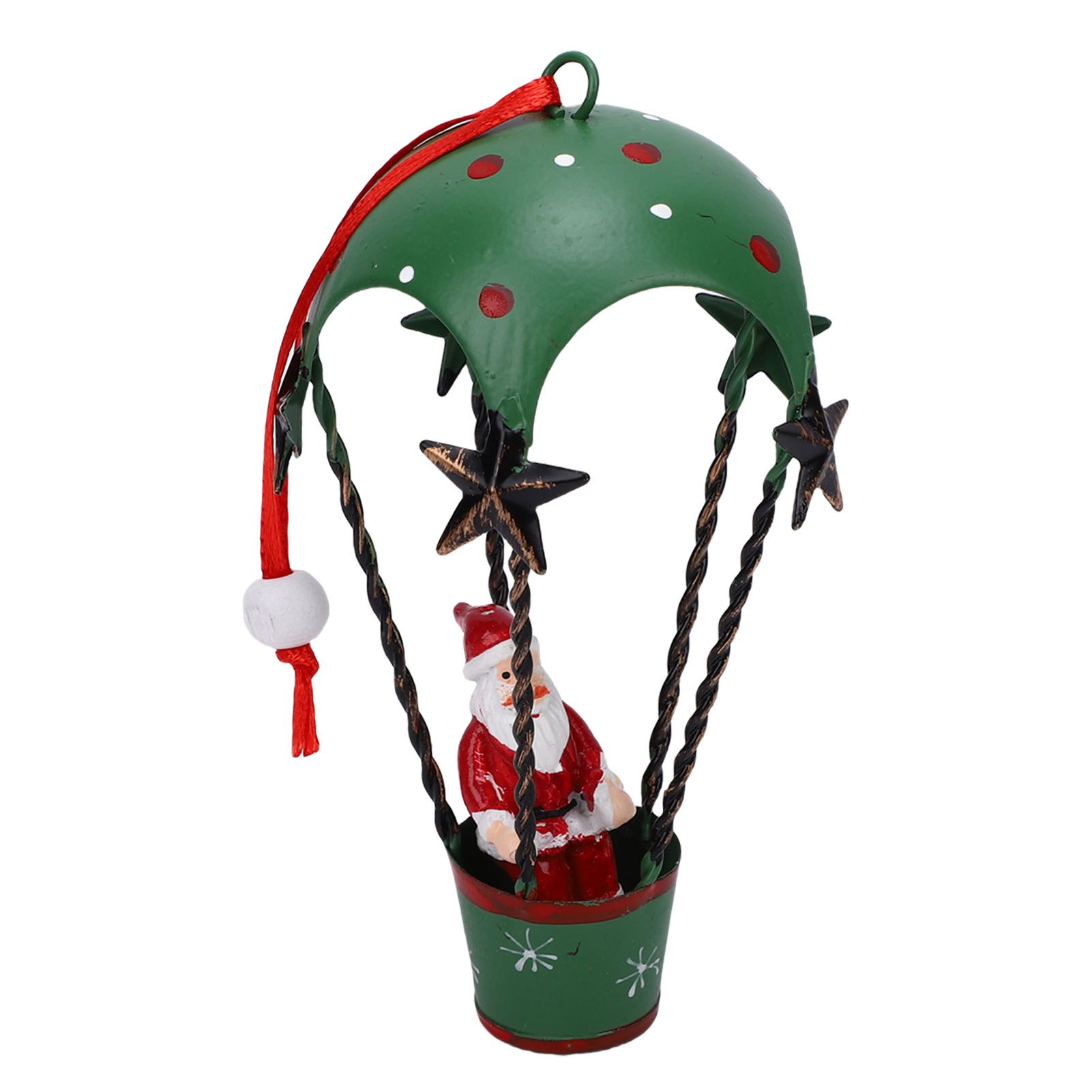 Xmas Tree Santa Ornament Vintage Iron Hanging Xmas Tree Santa Decoration for view 3