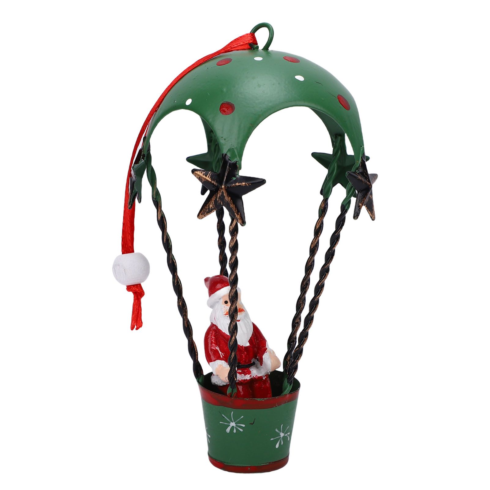 Xmas Tree Santa Ornament Vintage Iron Hanging Xmas Tree Santa Decoration for view 4