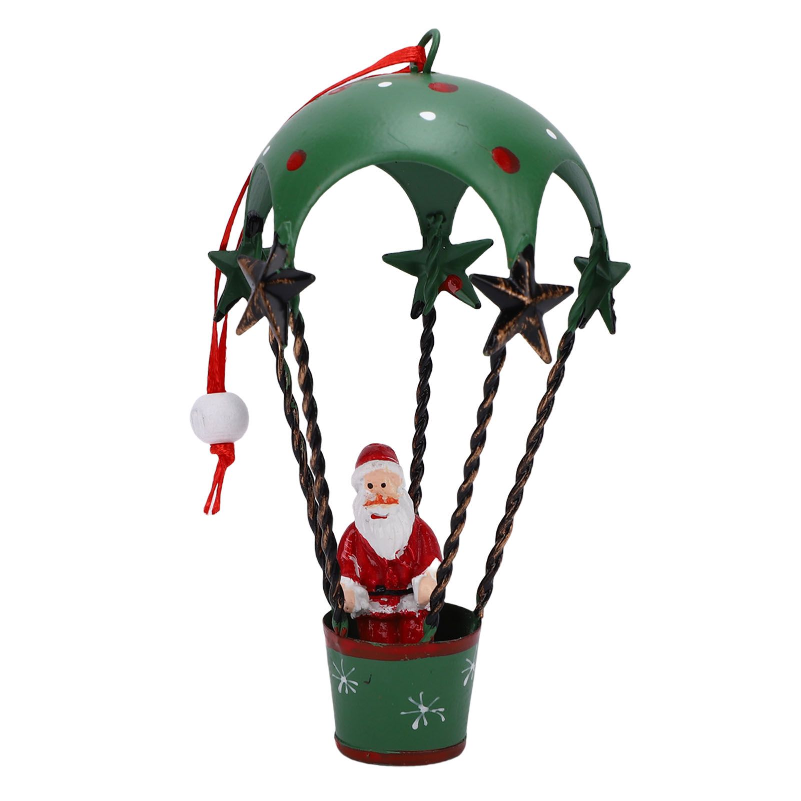 Xmas Tree Santa Ornament Vintage Iron Hanging Xmas Tree Santa Decoration for view 5