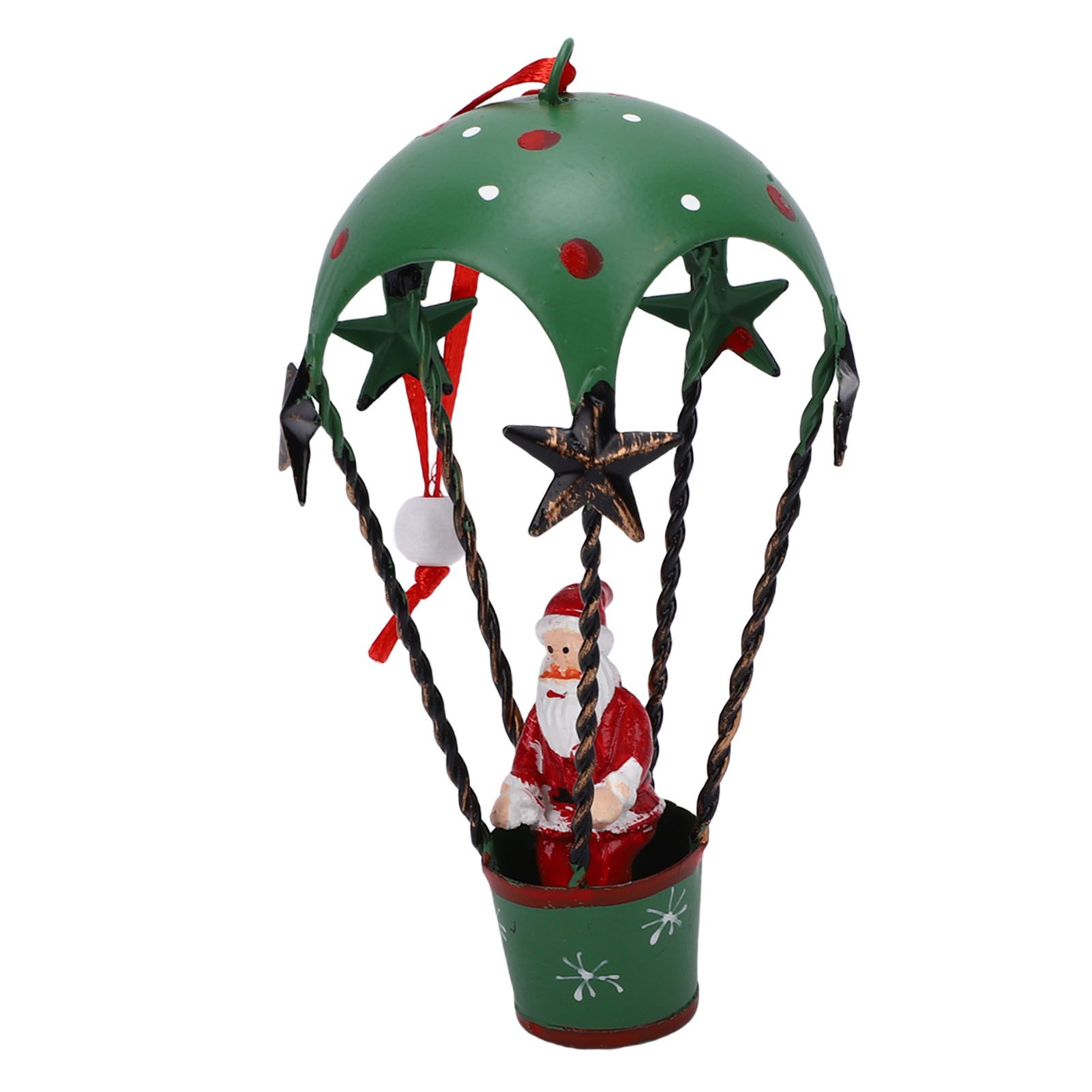 Xmas Tree Santa Ornament Vintage Iron Hanging Xmas Tree Santa Decoration for view 6