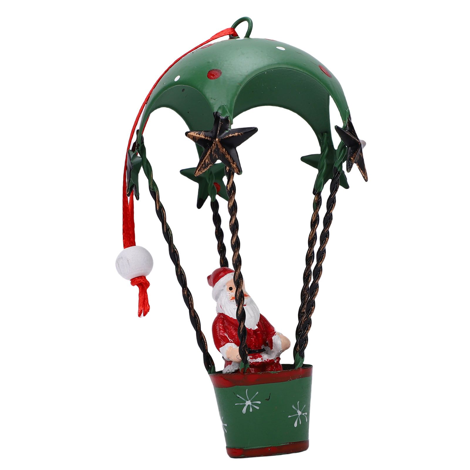 Xmas Tree Santa Ornament Vintage Iron Hanging Xmas Tree Santa Decoration for view 7